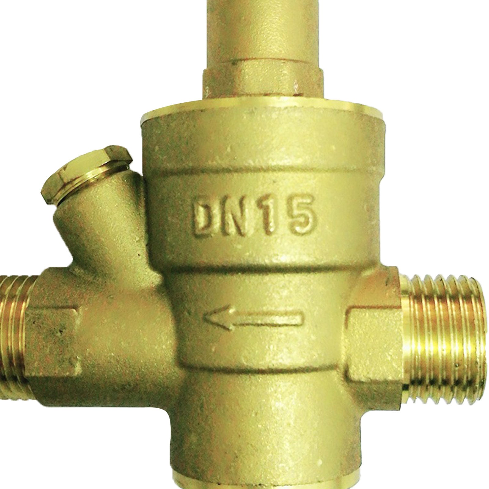 DN15 Adjustable Brass NPT 1/2" Water Pressure Regulator Reducer with Gauge Meter