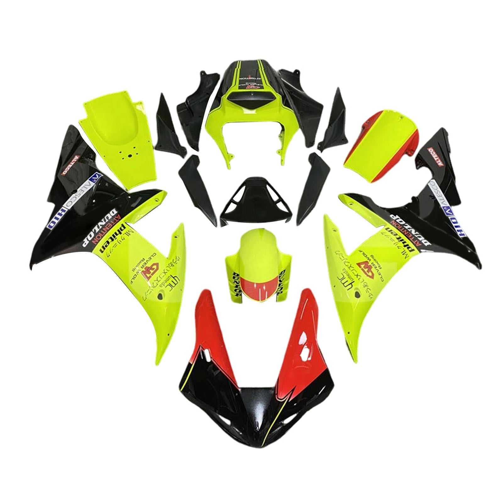 Yamaha YZF 1000 R1 2002-2003 Fairing Kit Bodywork Plastic ABS