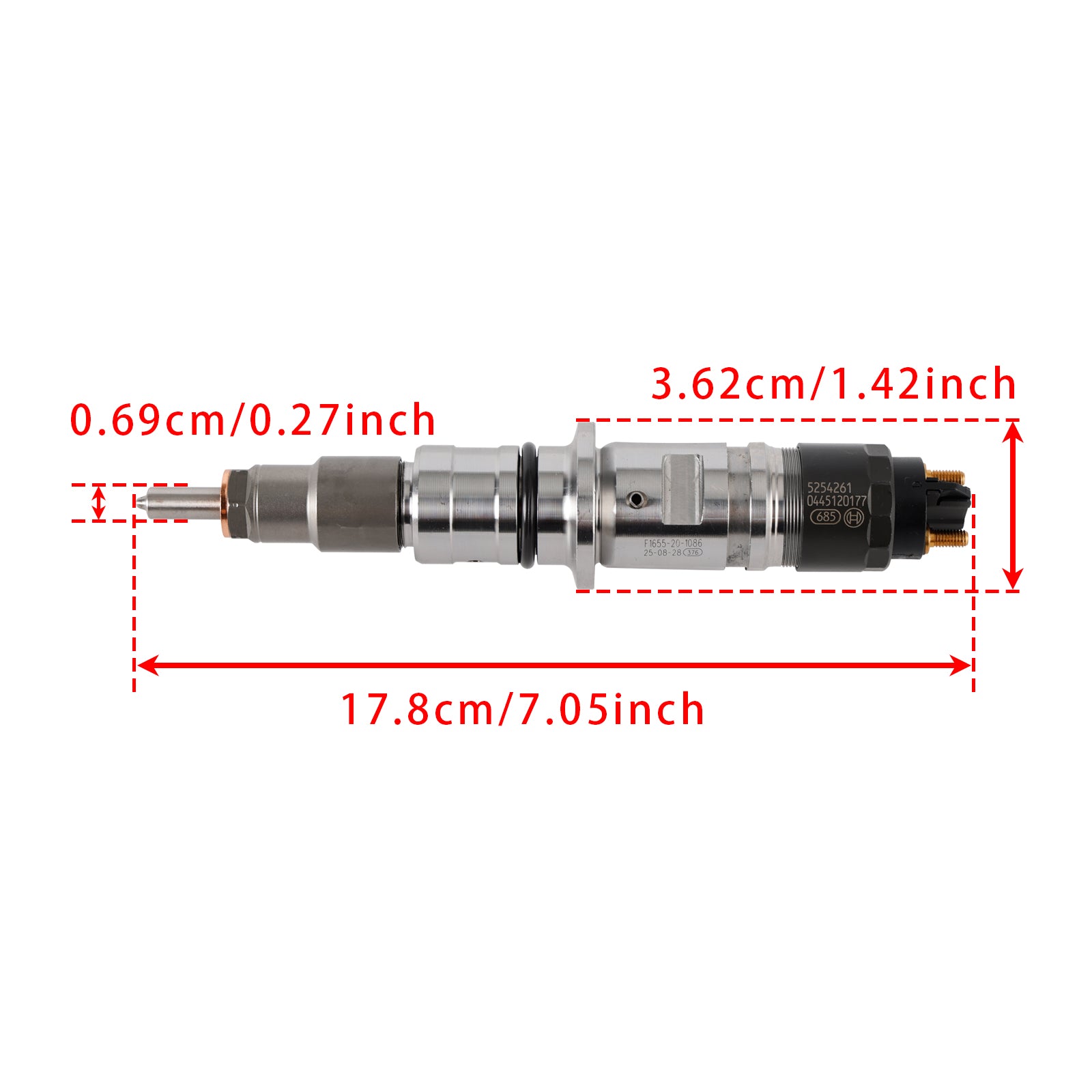 1Pcs Fuel Injector For Cummins ISB 6.7L QSB 4.5L 6.7L 5254261 0445120177
