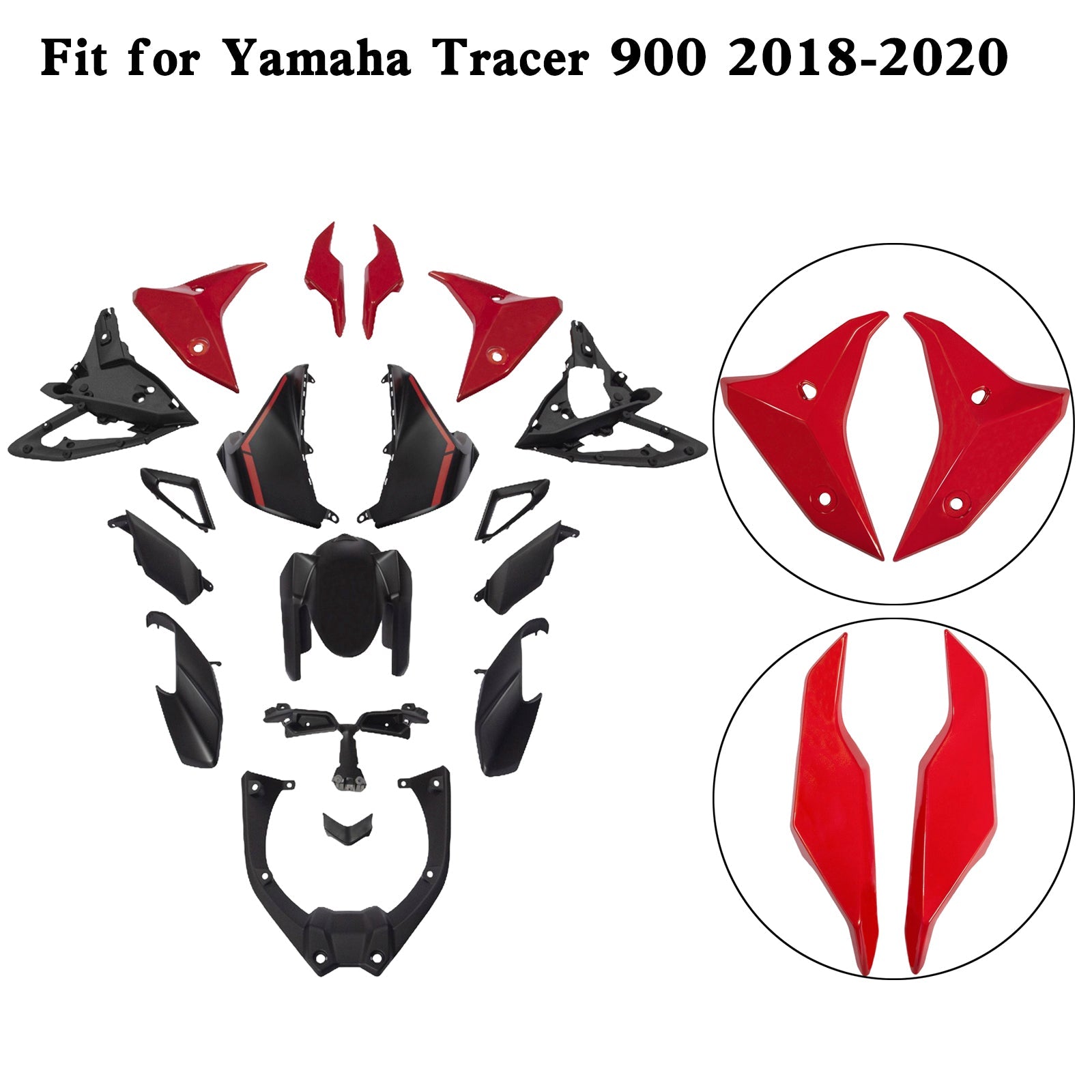 Yamaha Tracer 900 Tracer 900 GT 2018-2020 ABS Plastic Bodywork Fairing Kit