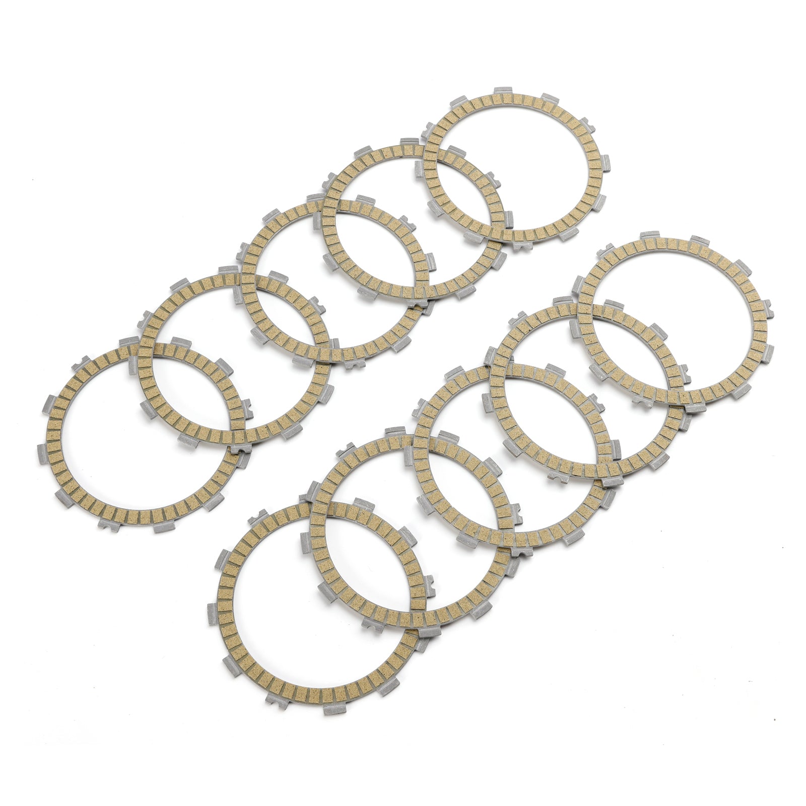 10x Clutch Friction Plates (Without Clutch Plate) Kit for Suzuki GSXR1000 2001-2004 GSX-S1000 2015-2017