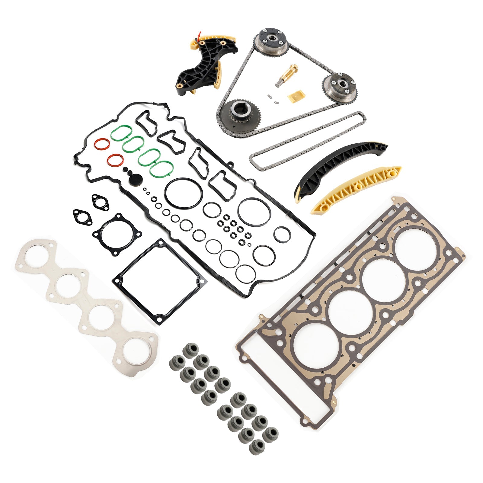 Timing Chain Kit & Camshaft Gears & Head gGasket Set for Mercedes E-Class