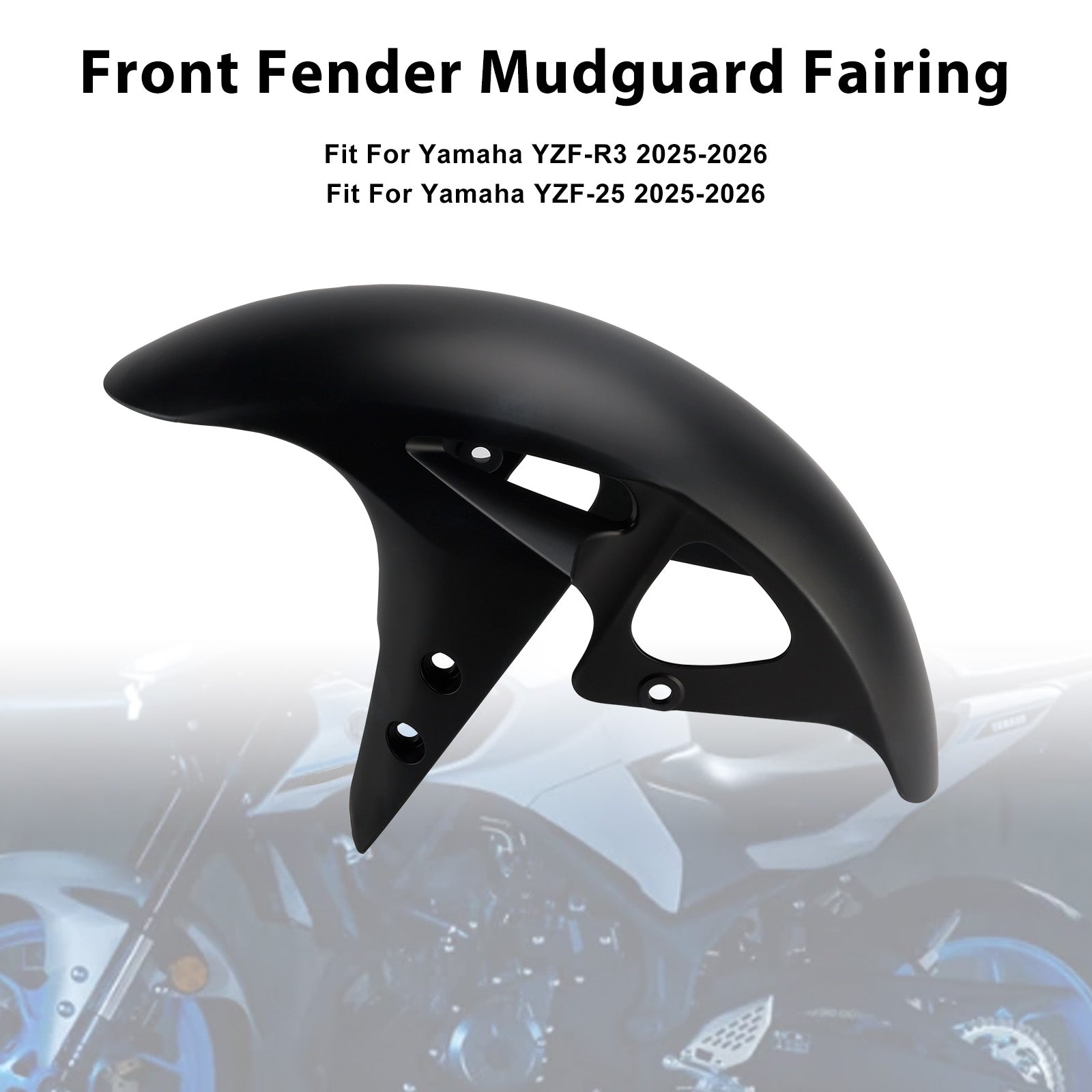 2025-2026 Yamaha YZF-R3 YZF R25 MT-03 Front Fender Mudguard Fairing