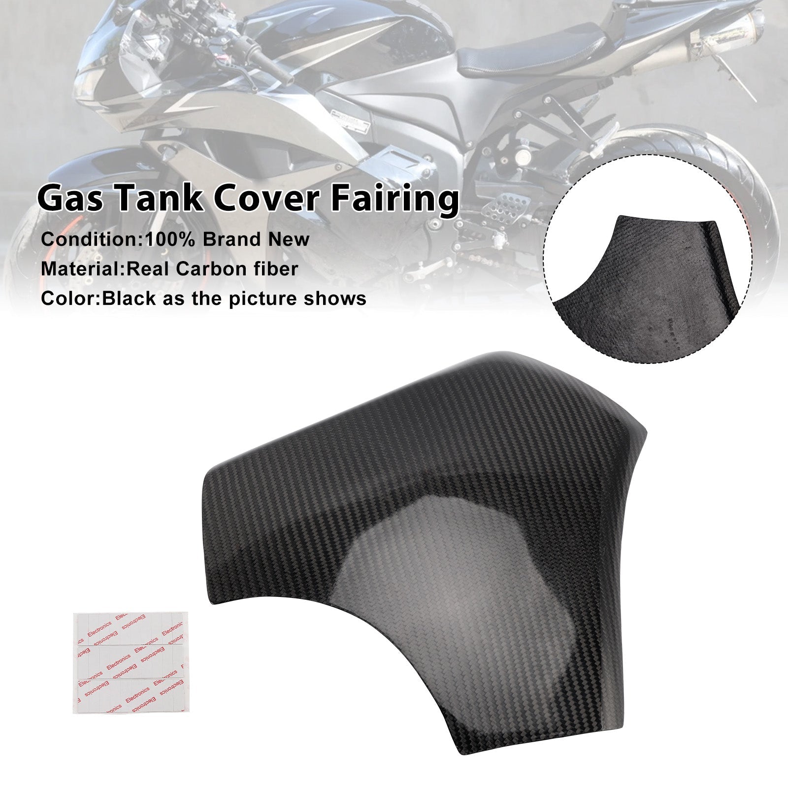 2007-2012 Honda CBR600RR Real Carbon Fiber Tank Cover Fairing