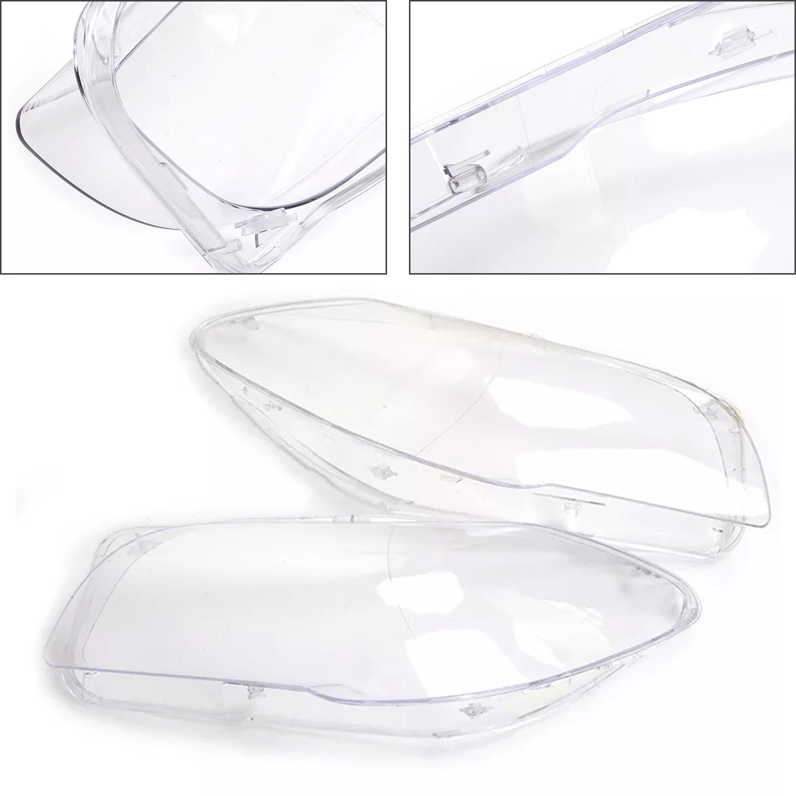 2010-2013 BMW 5 F10 F11 F18 2PCS Front Headlight Lens Cover LampShade L&R 63117271912 63117271911