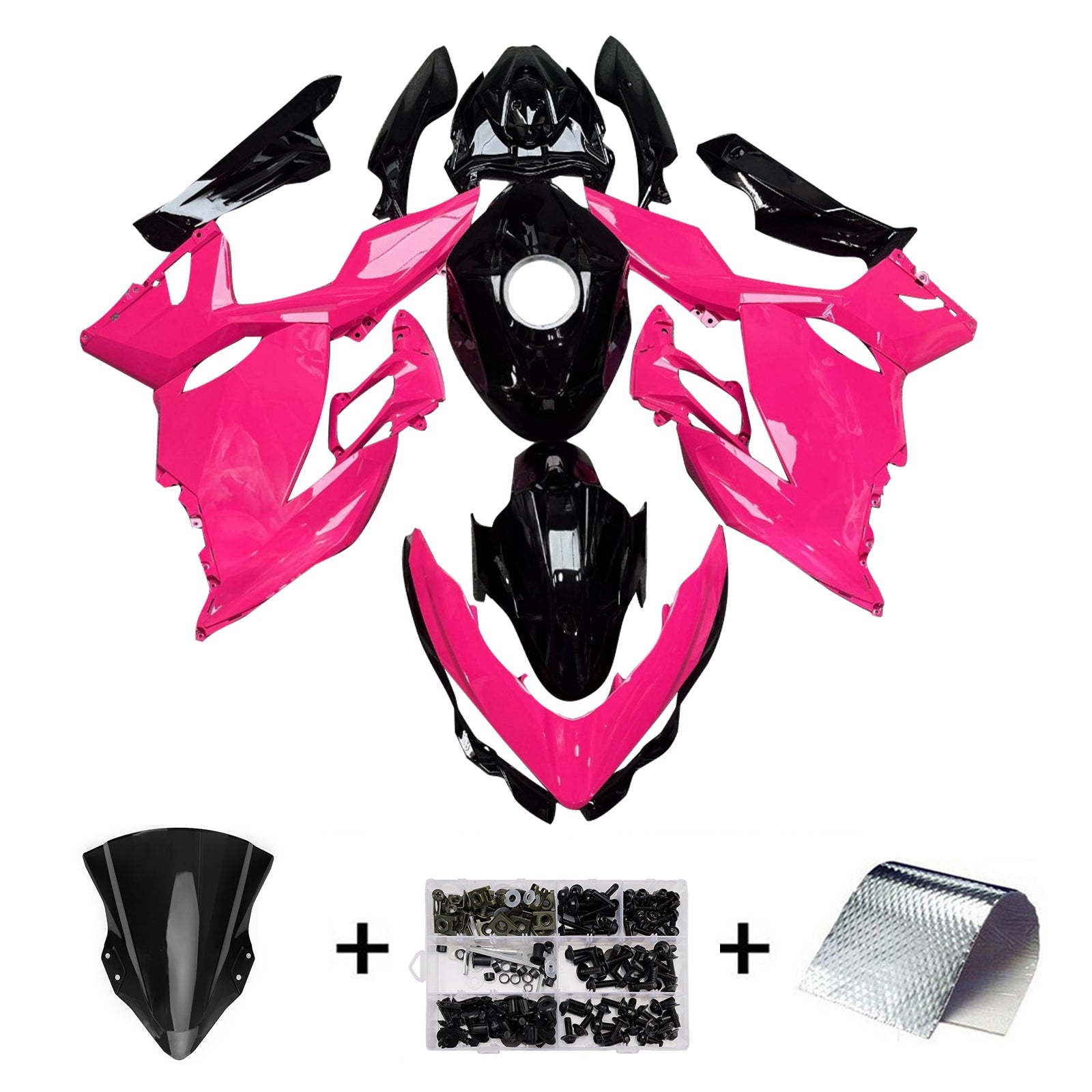 Injection Fairing Kit Bodywork Plastic ABS fit For Kawasaki EX400 Ninja400 2018-2024