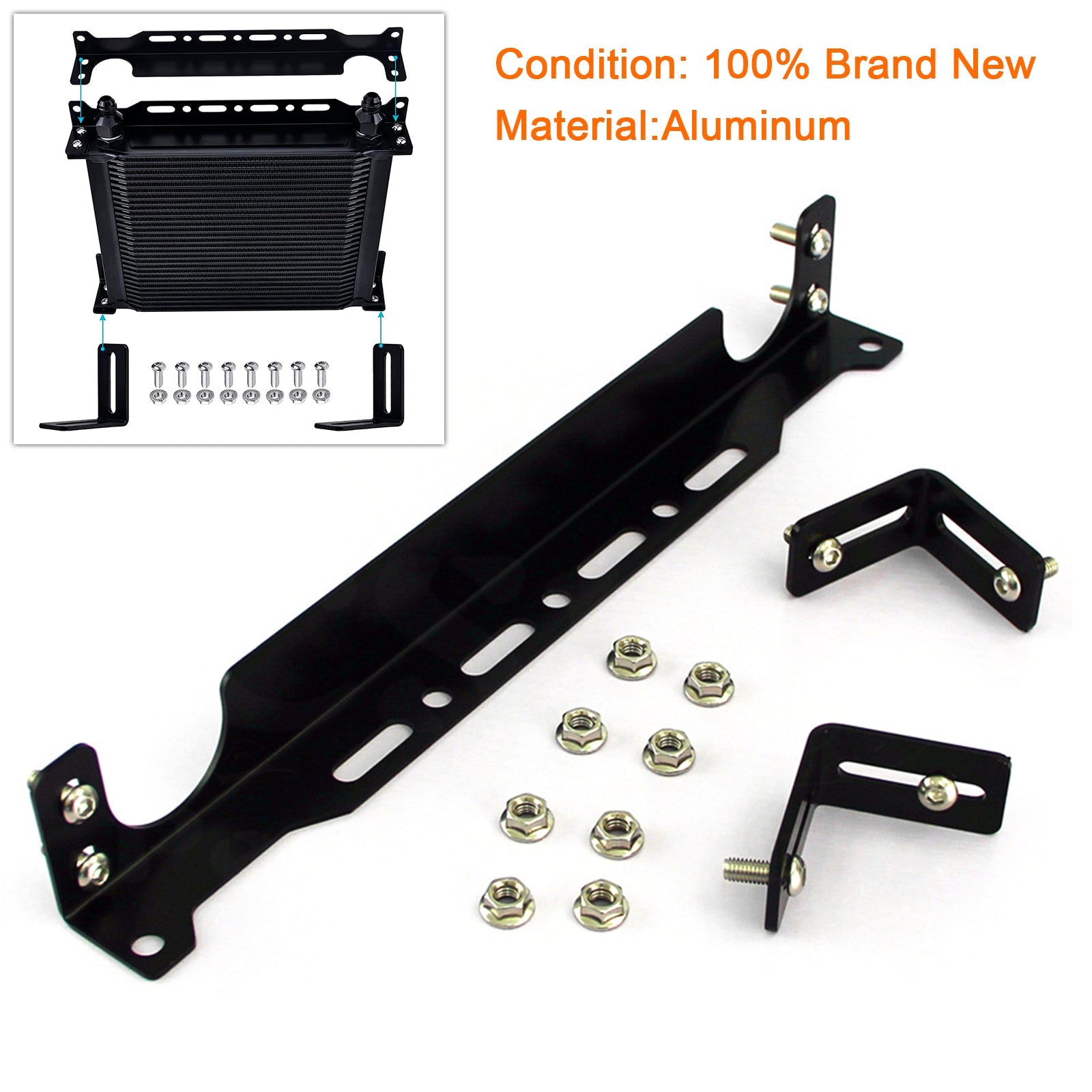 Oil Cooler Mounting Bracket Kit 340mm 13.4inch For Japanese-Style Oil Cooler