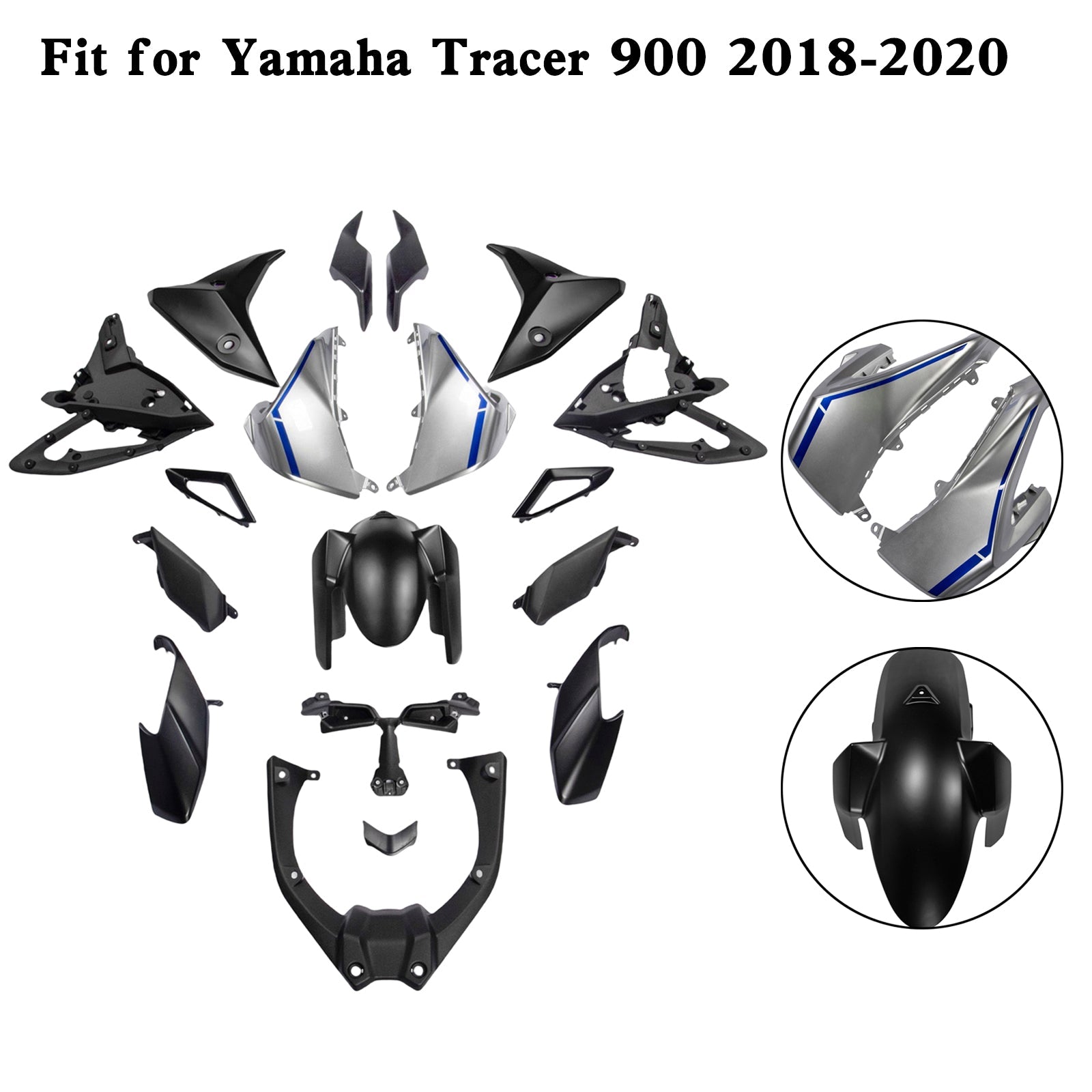 Yamaha Tracer 900 Tracer 900 GT 2018-2020 ABS Plastic Bodywork Fairing Kit