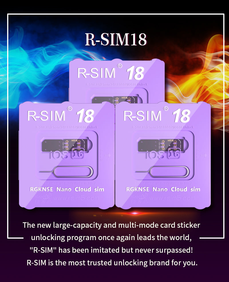 ترقية بطاقة فتح RSIM 18 Nano لهاتف iPhone 14 Plus 13 12 Pro Max 11 Pro IOS 16