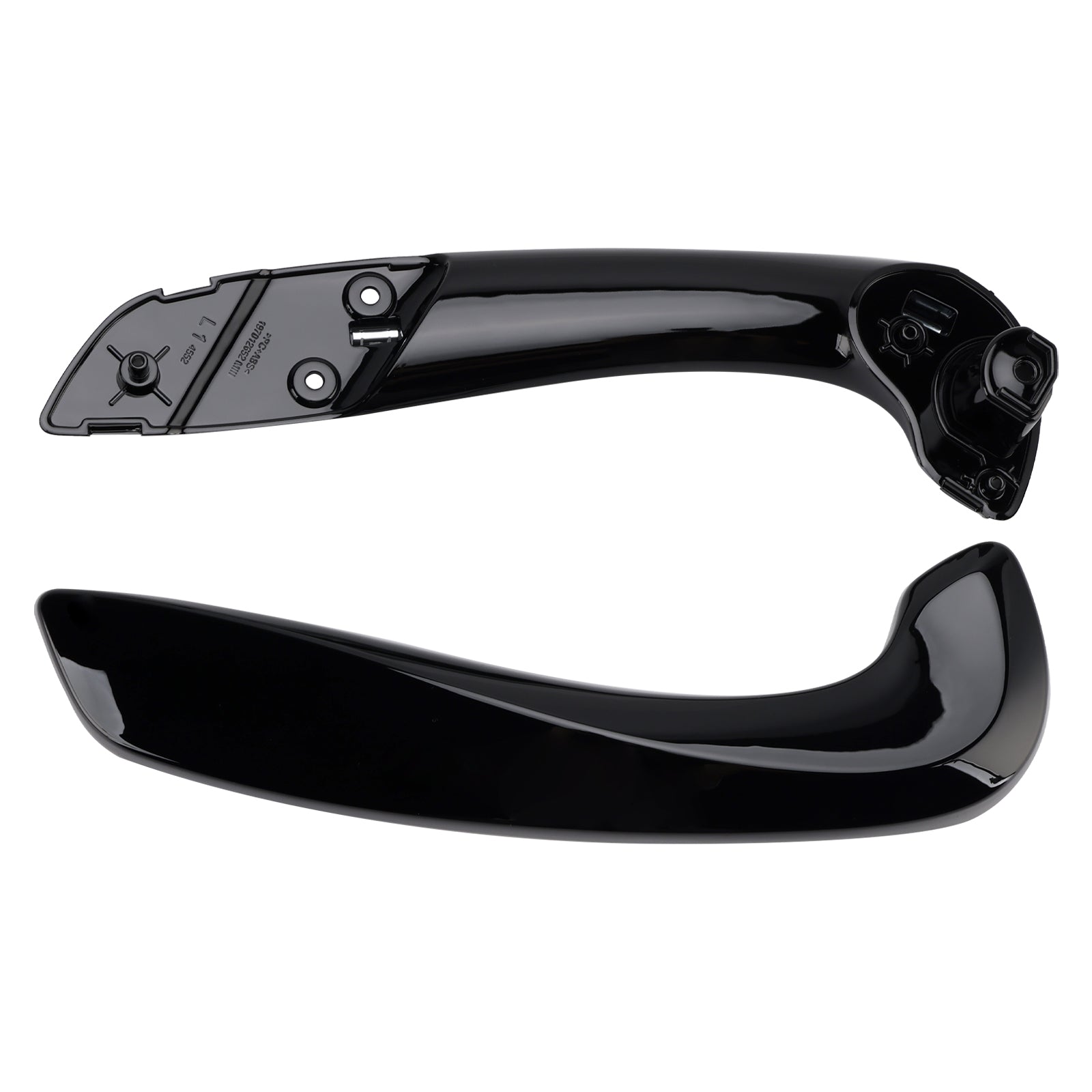 Front Left Inner Door Handle Base+Cover Set Black for Renault Megane MK3 Fluence