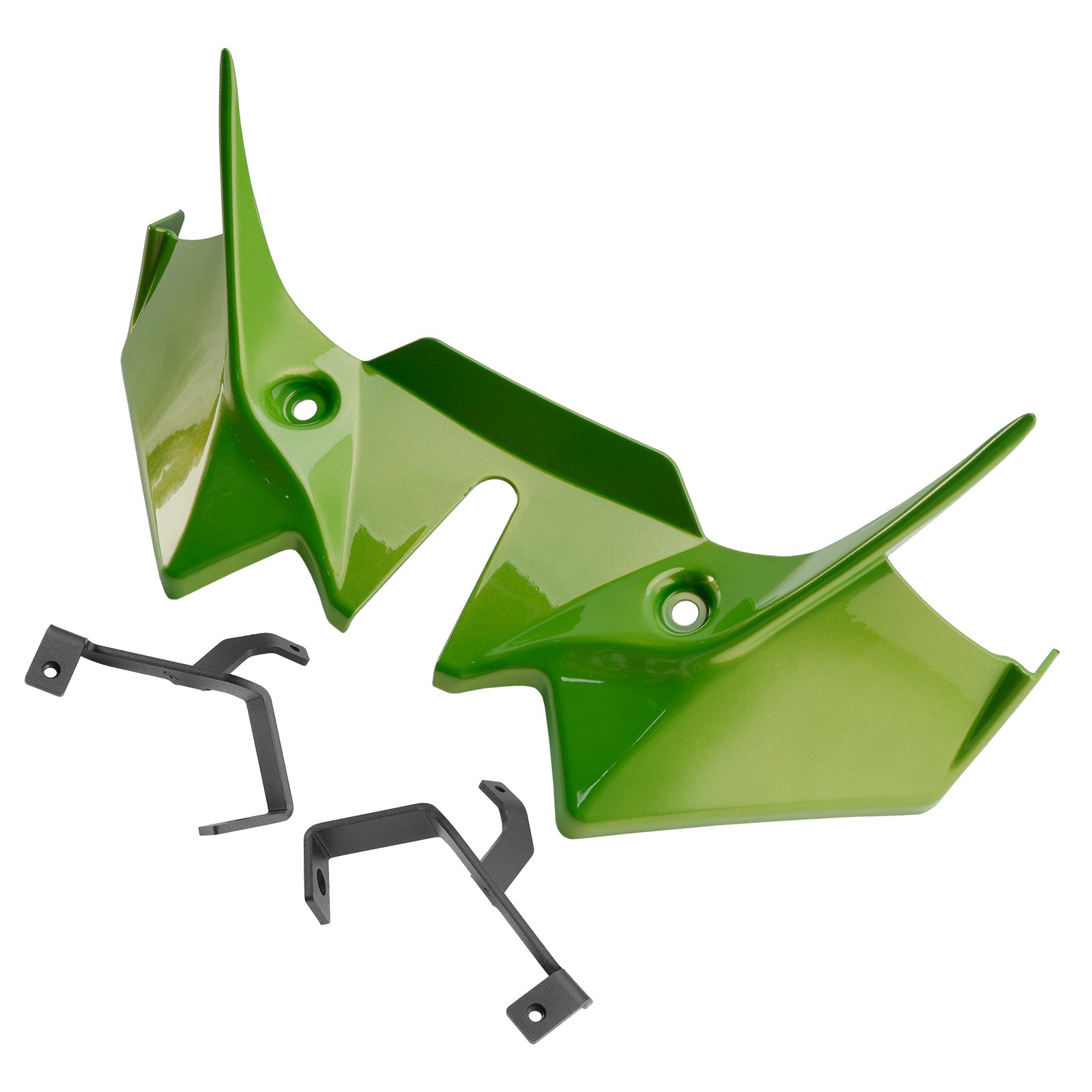 2021-2024 가와사키 Z650 프론트 다운포스 스포일러 익스텐션 페어링 라이트 그린