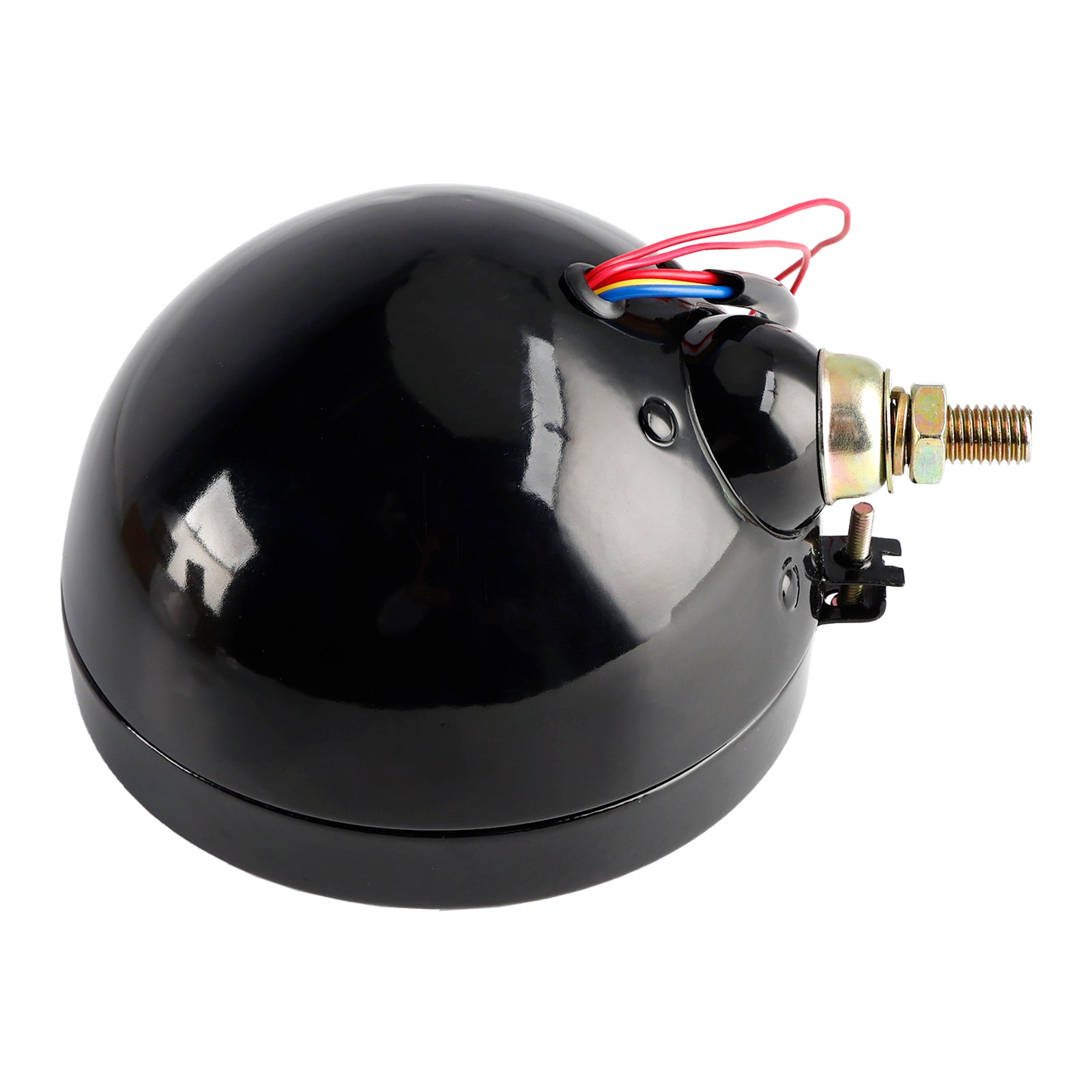 9-Bulbs Beam Headlight Fog Lamp Custom 5.75" Black For Racer Bobber Chopper