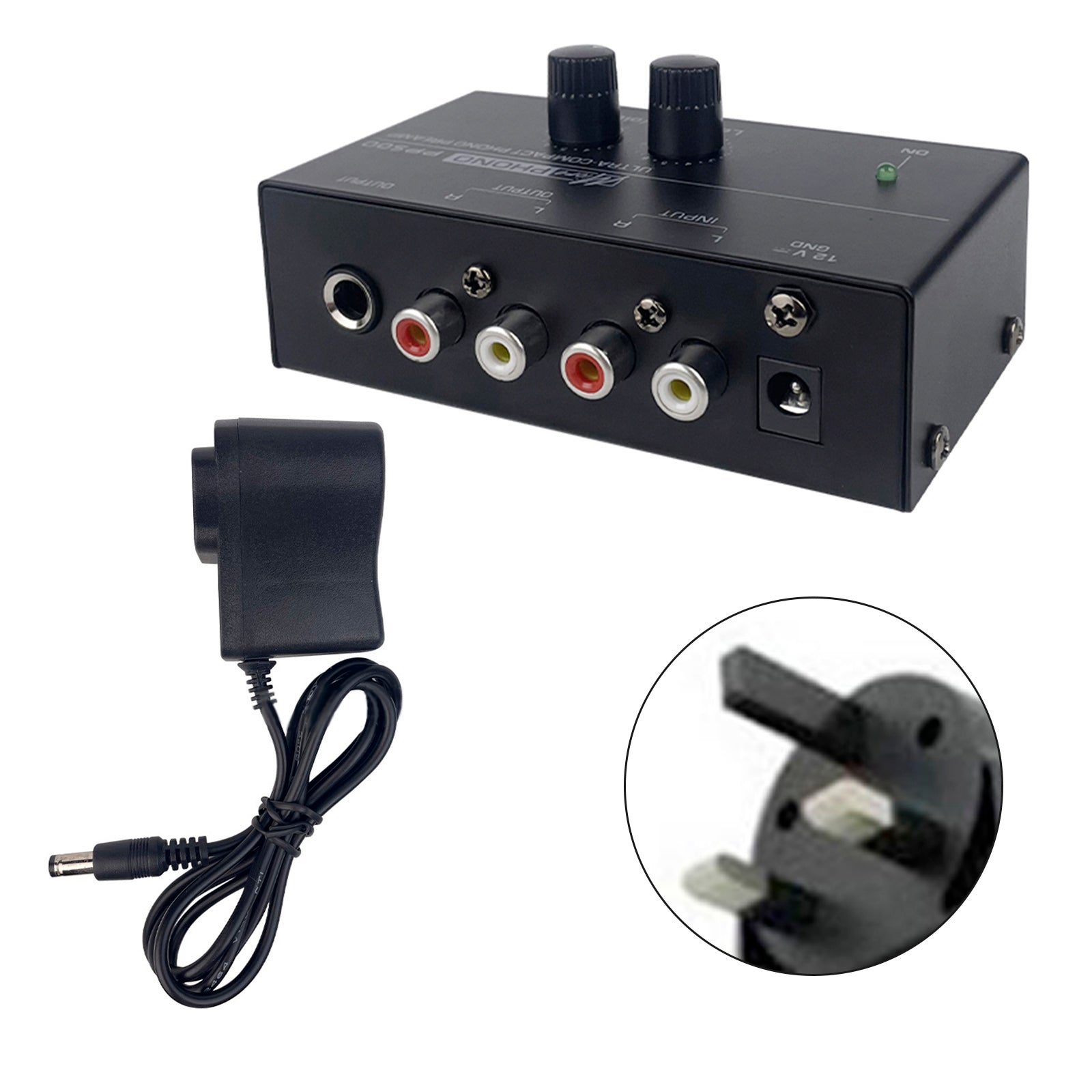 PP500 Phono Preamp Preamplifier 12V Level Volume Control for LP Vinyl Turntable