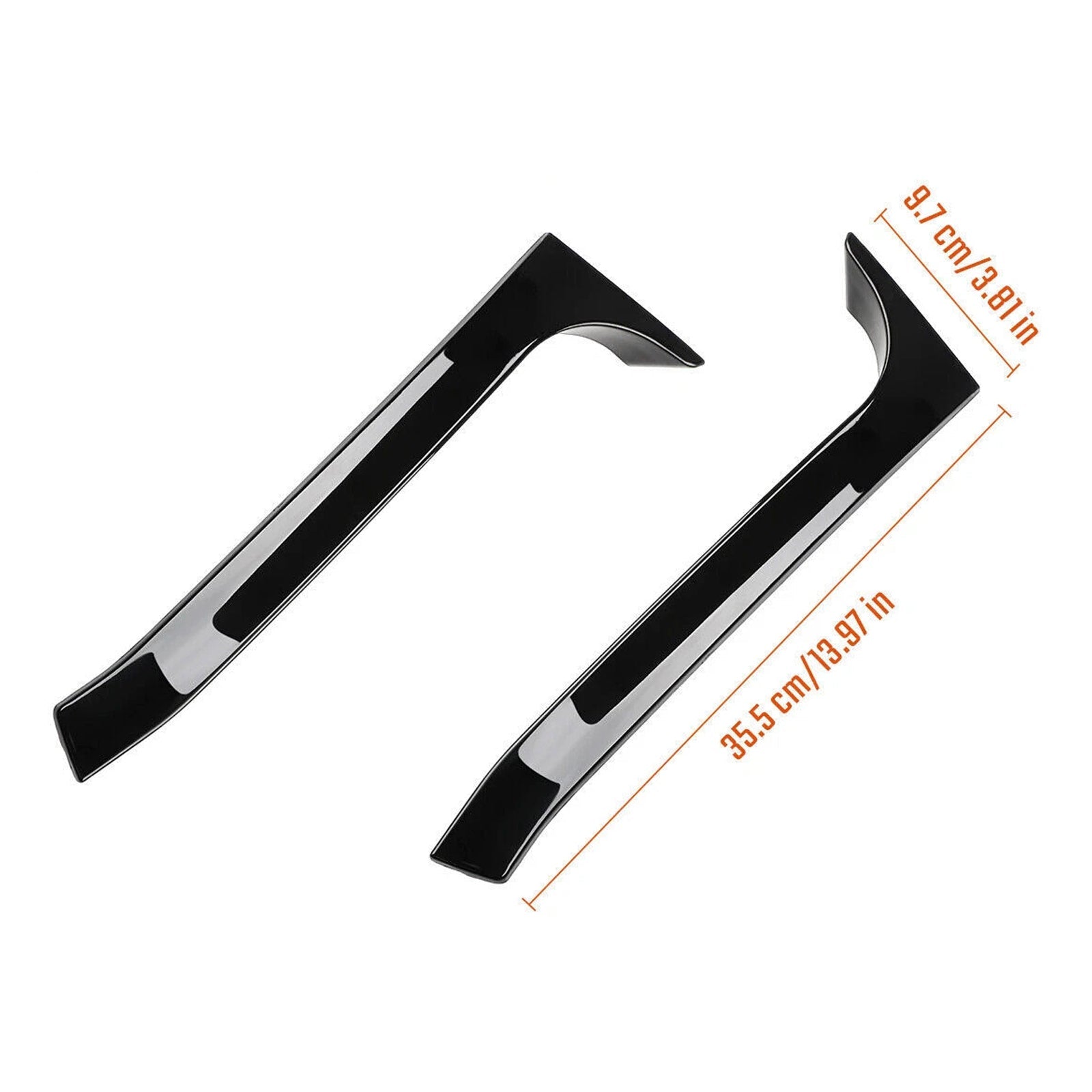 2008-2013 VW Golf MK6 GTI Gloss Black Pair Rear Window Side Wing Spoiler