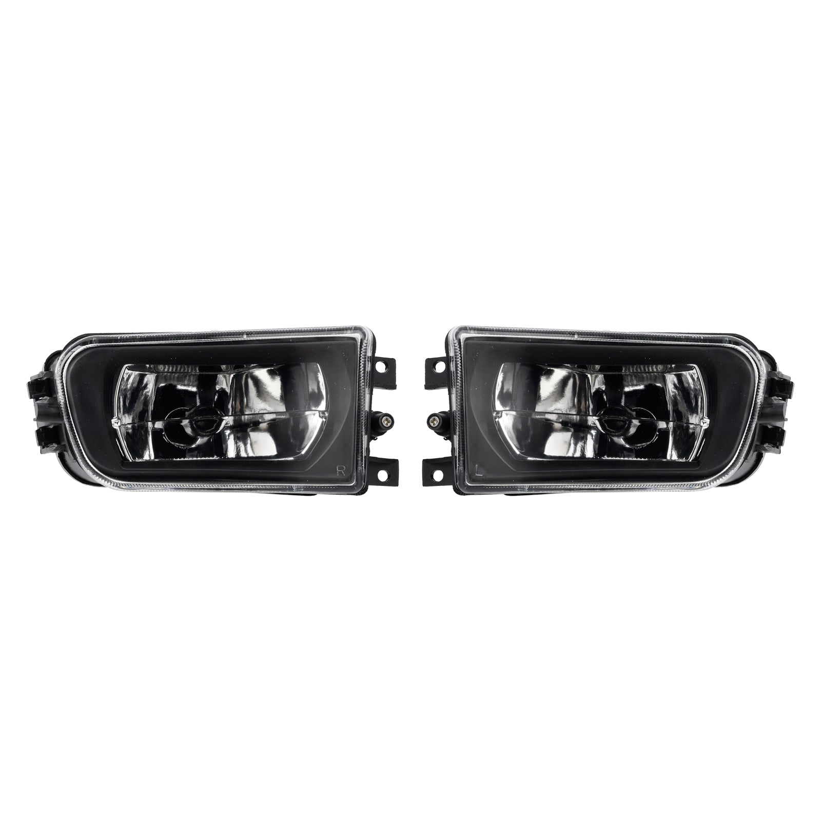 Pair Front Bumper Fog Light Lamp Housing Shell For BMW E39 5-Serise 1995-1998