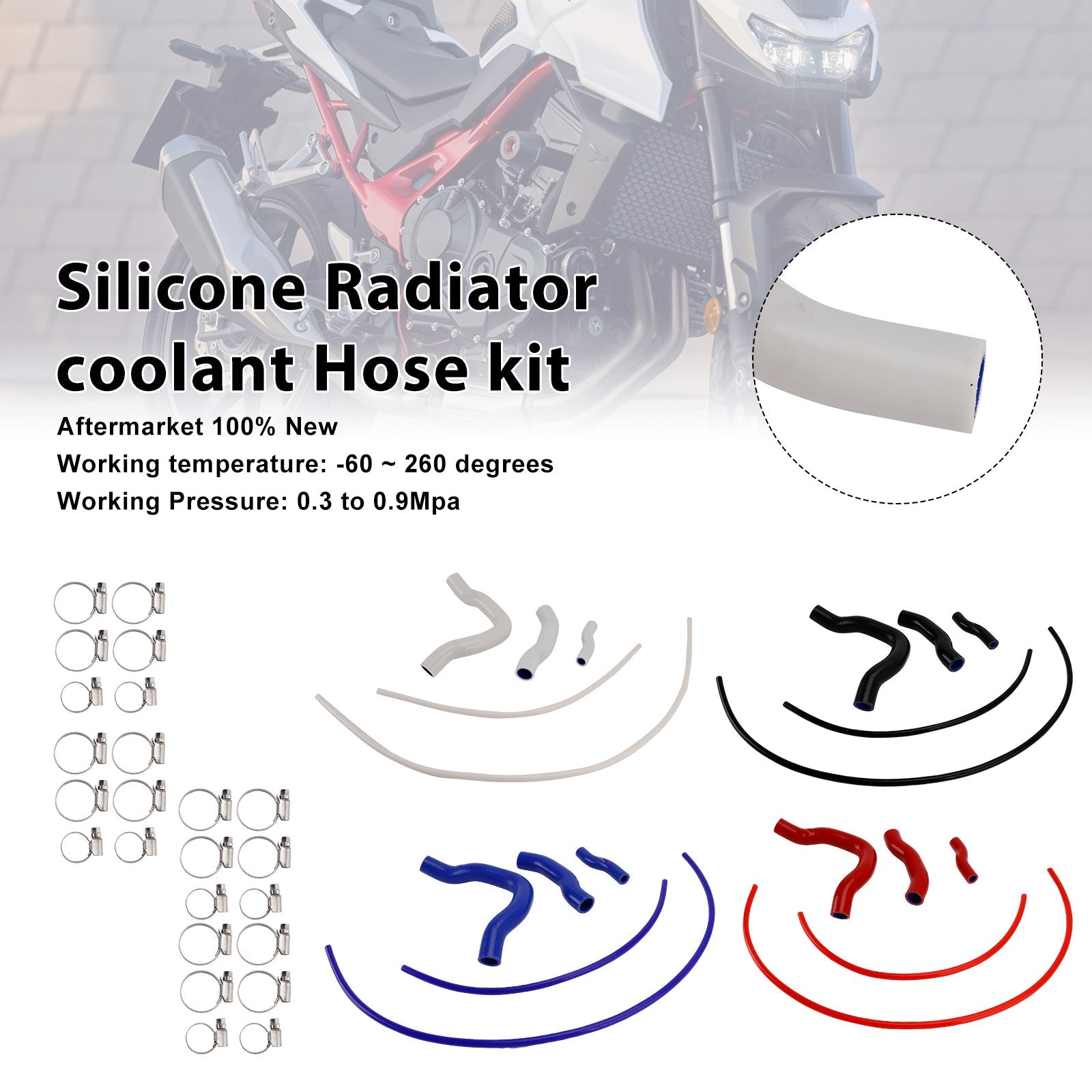2023-2025 Honda CB750 Hornet Silicone Radiator coolant Hose