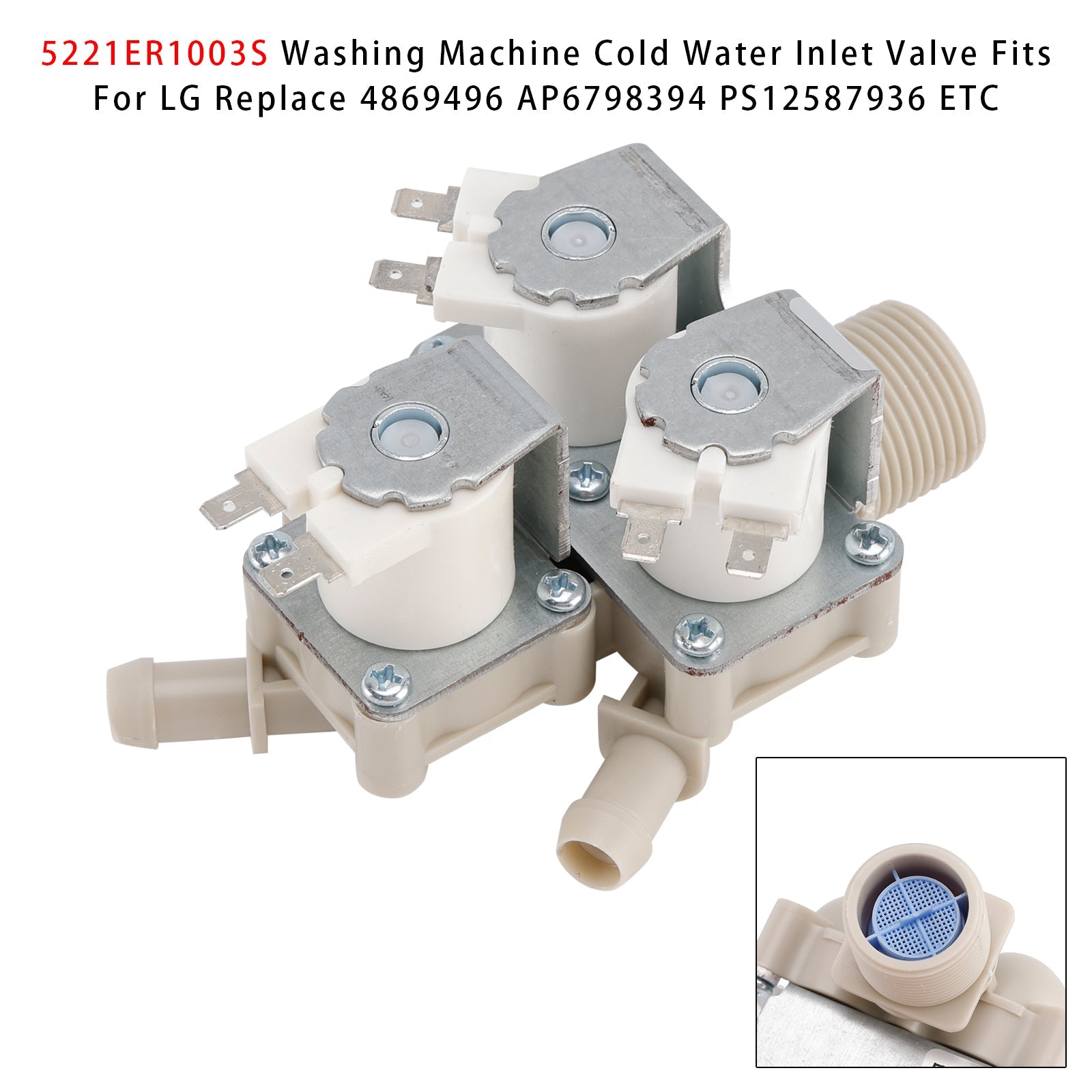 5221ER1003S Washing Machine Cold Water Inlet Valve For LG 4869496 AP6798394
