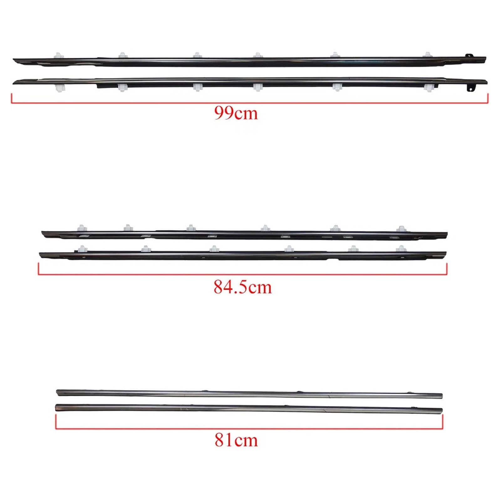 1996-1998 Lexus LX450 FZJ80 6PCS Door Belt Molding 75710-60011 75720-6