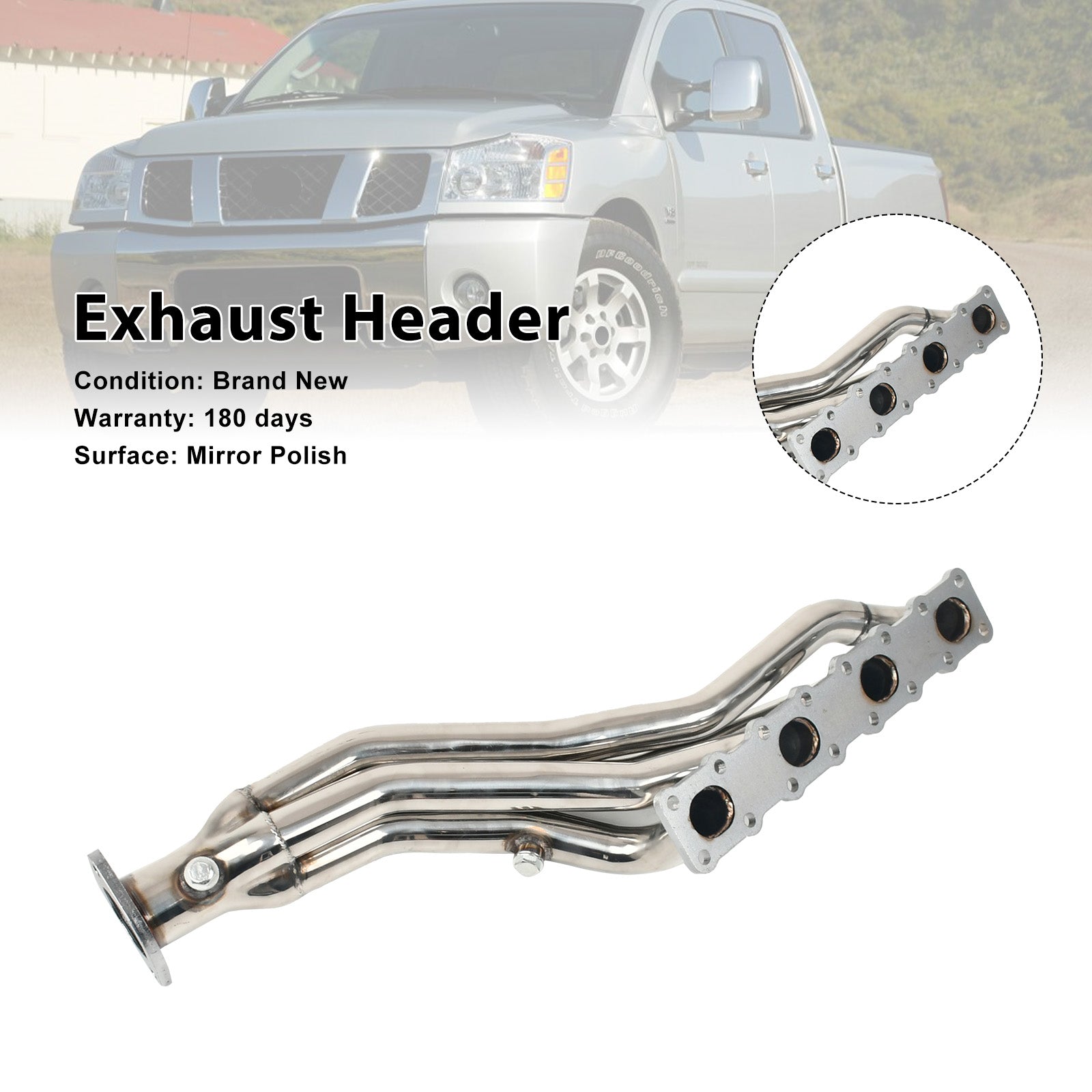 Stainless Steel Exhaust Manifold Header Fit Nissan Titan/Armada 2004-2015