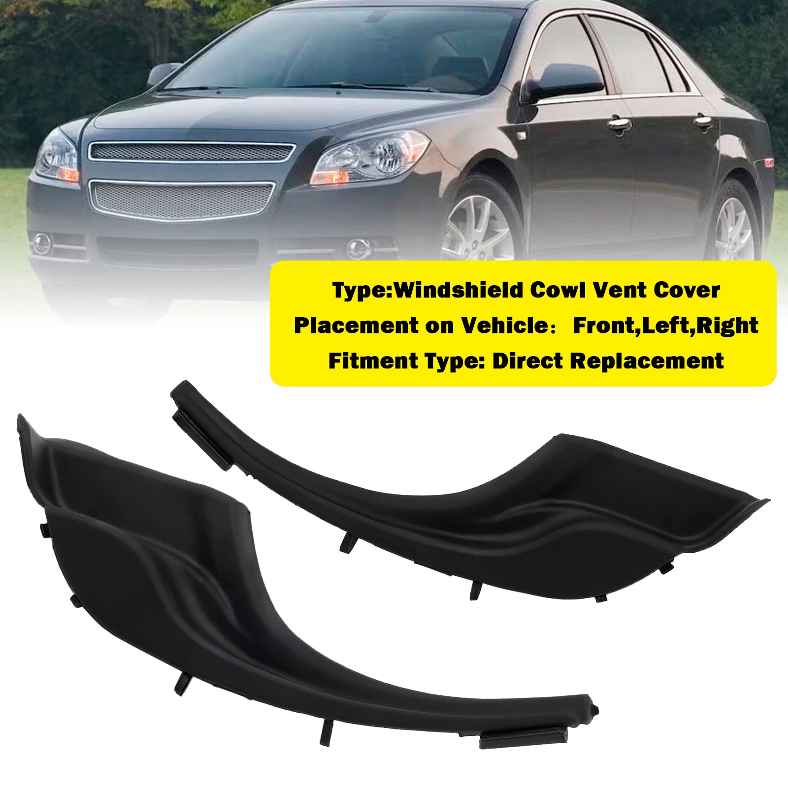 2009-2017 Chevrolet Traverse 2Pcs Air Inlet Grille Panel Extension 22956656 22956657