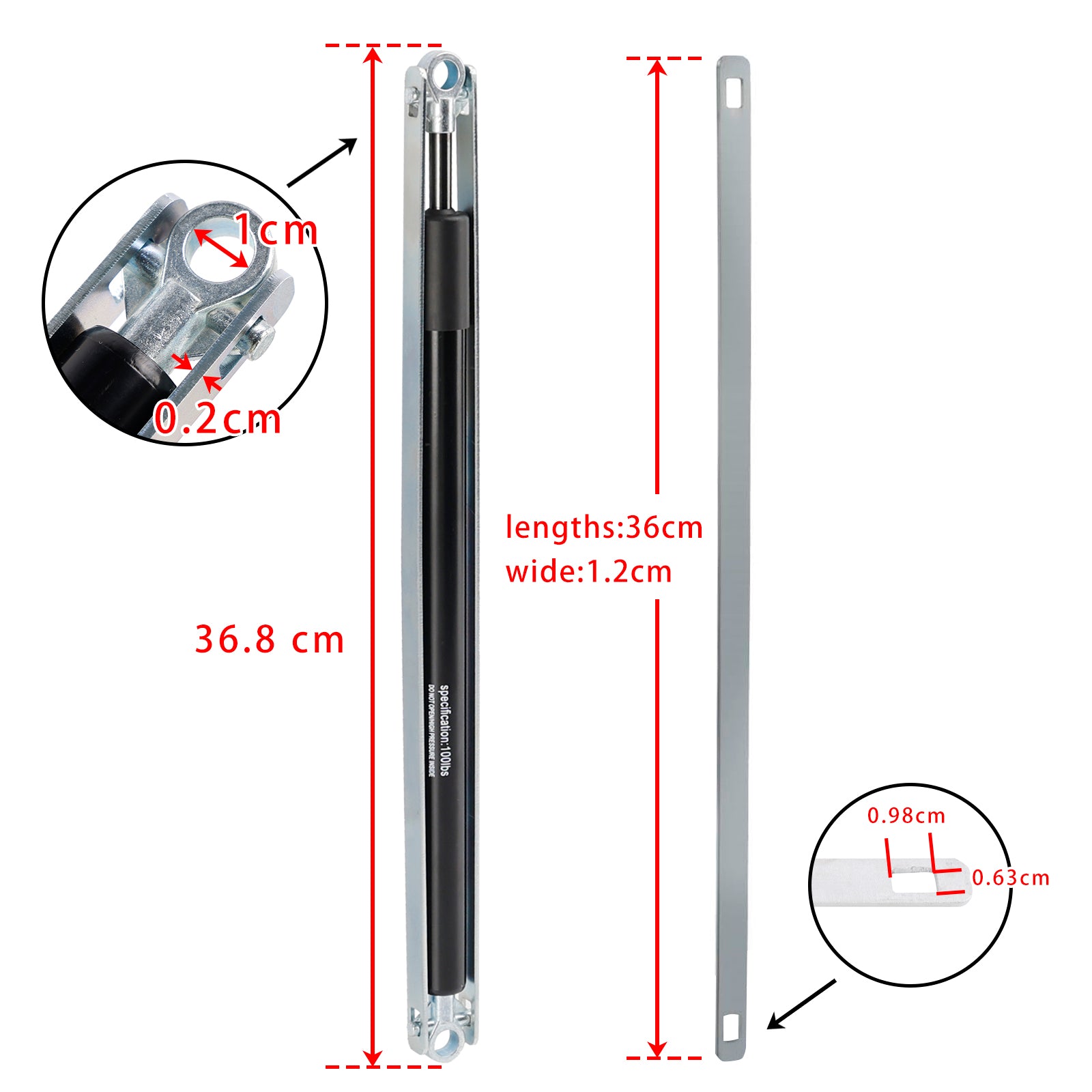 2PCS 36-80 Standard Strut Kit For Werner Aluminum Attic Ladders AH2210 AH2210B