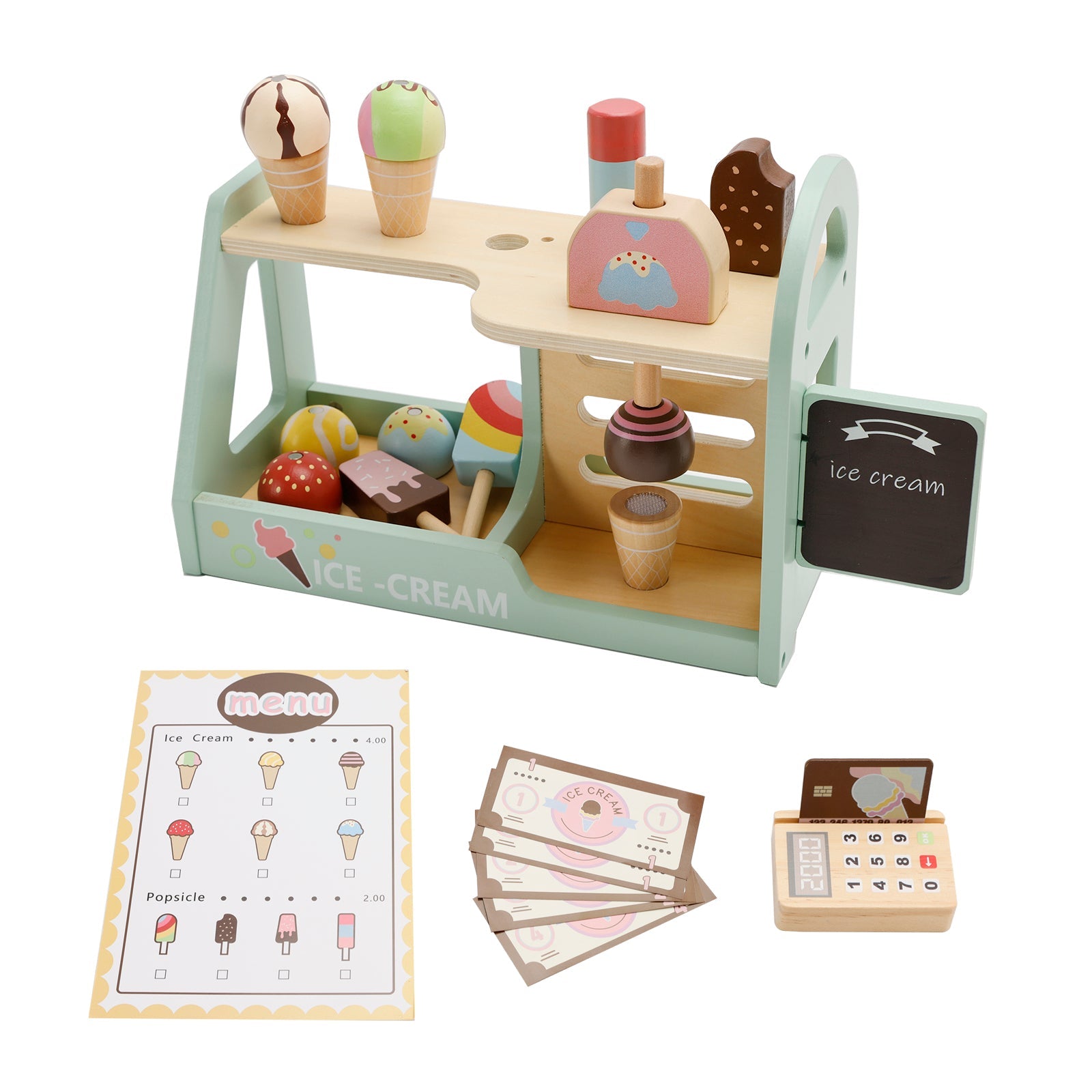 Simulation Dessert And Serve Ice Cream Counter Kid Play Educational Toy Set