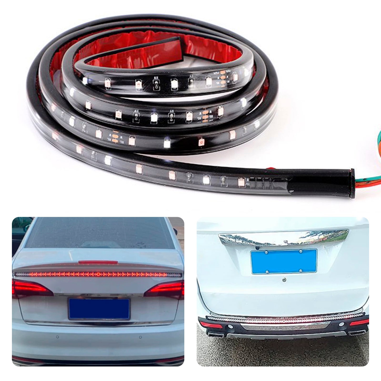 Car Truck LED TailLight Strip Turn Signal Lamp Flowing Dynamic Single Row 1.5 meters