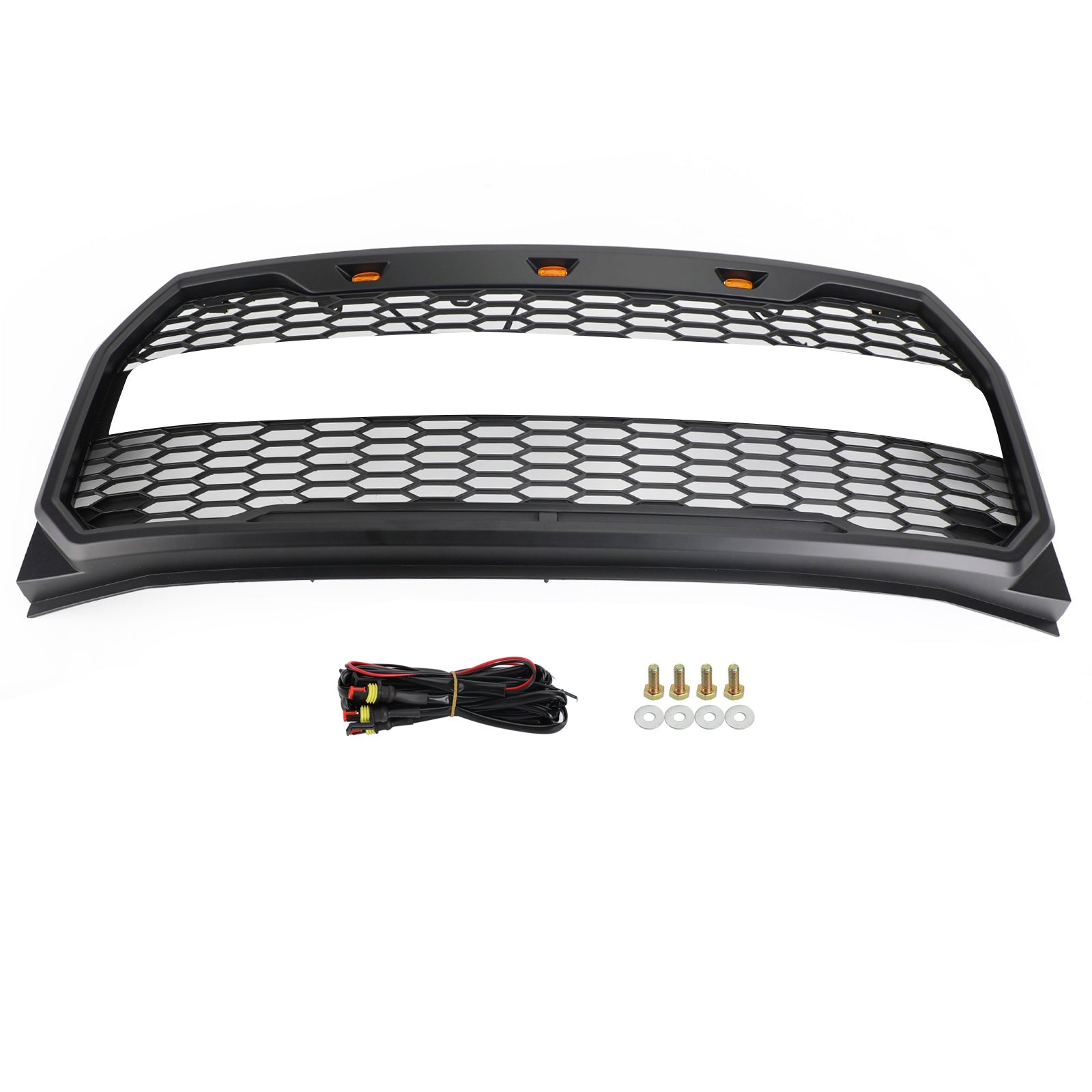 Parrilla de parachoques delantero ABS de repuesto con LED compatible con Ford F150 2015-2017 Raptor