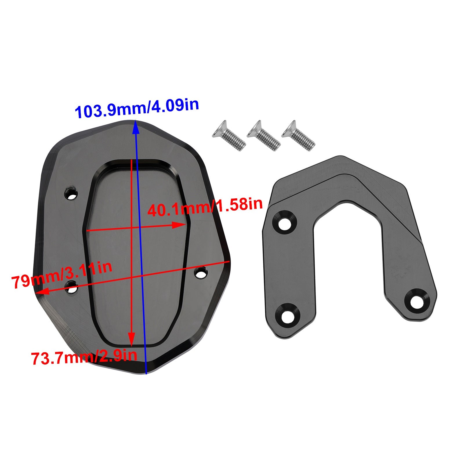 Ducati Scrambler 400/800/1100 2015-2020 Kickstand Enlarge Plate Pad