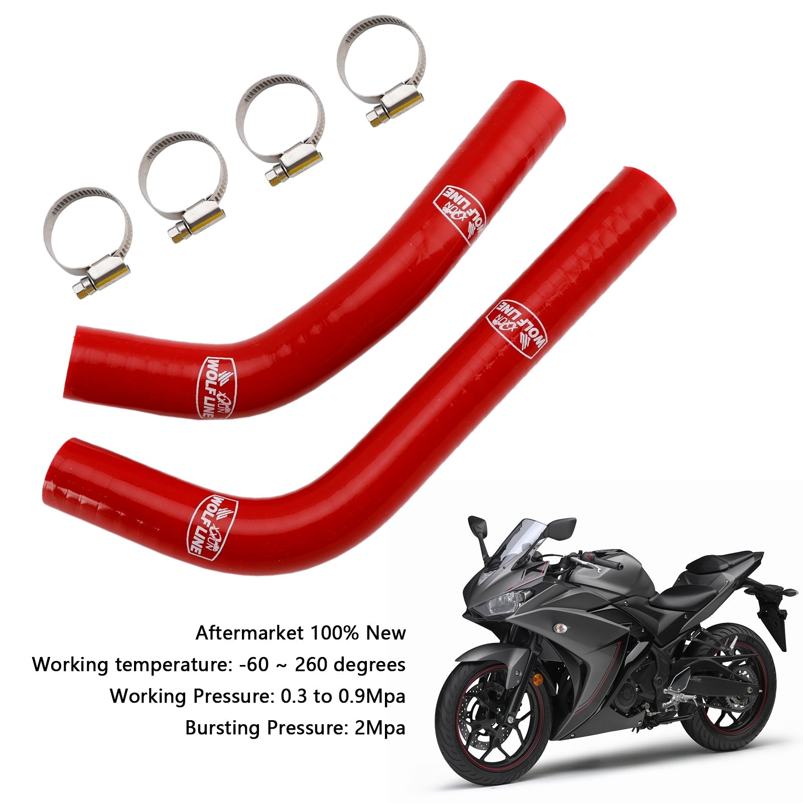 Silicone Radiator coolant Hose For Yamaha MT-03 MT-25 YZF R3 R25 2015-2024