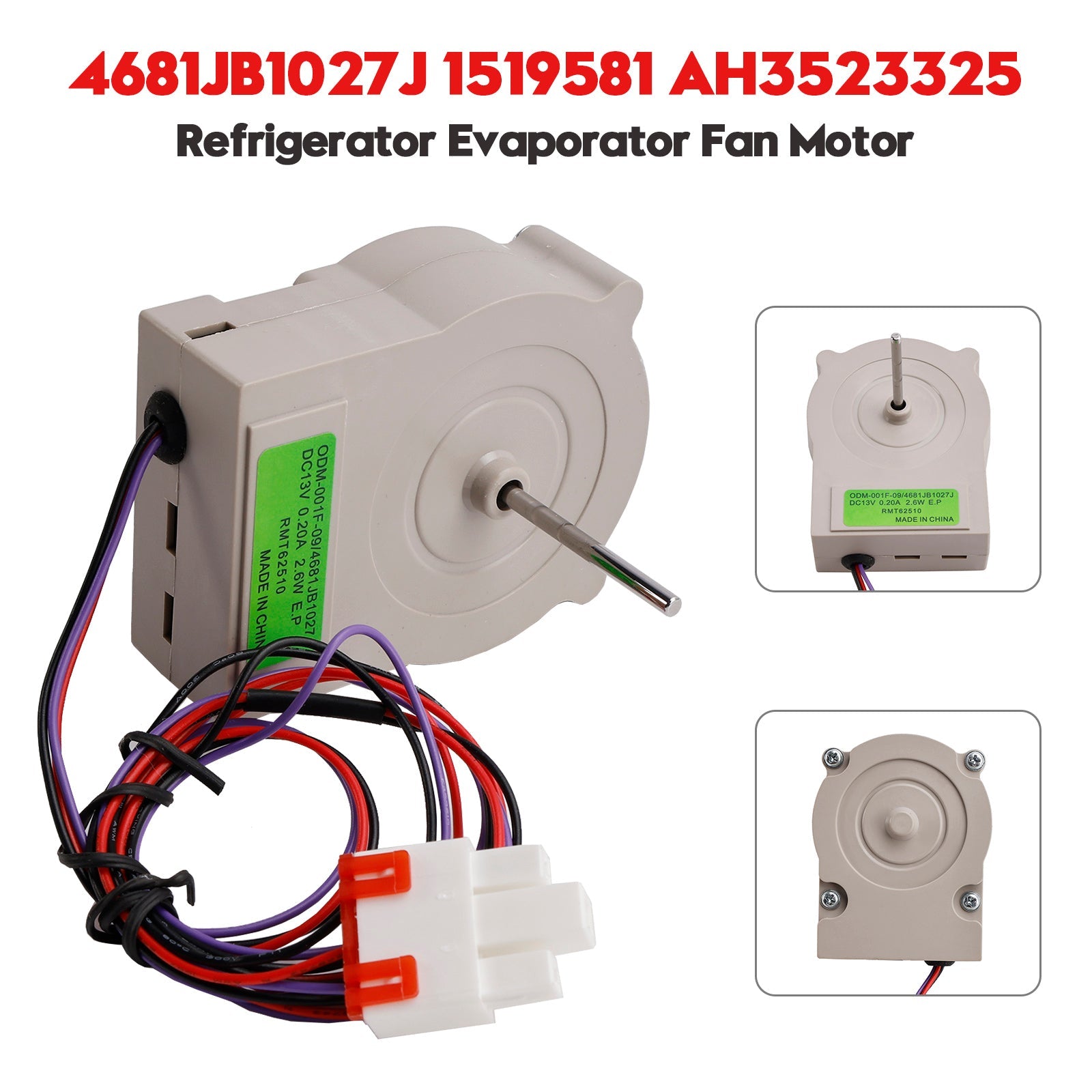 4681JB1027J Refrigerator Evaporator Fan Motor for LG 1519581 AH3523325
