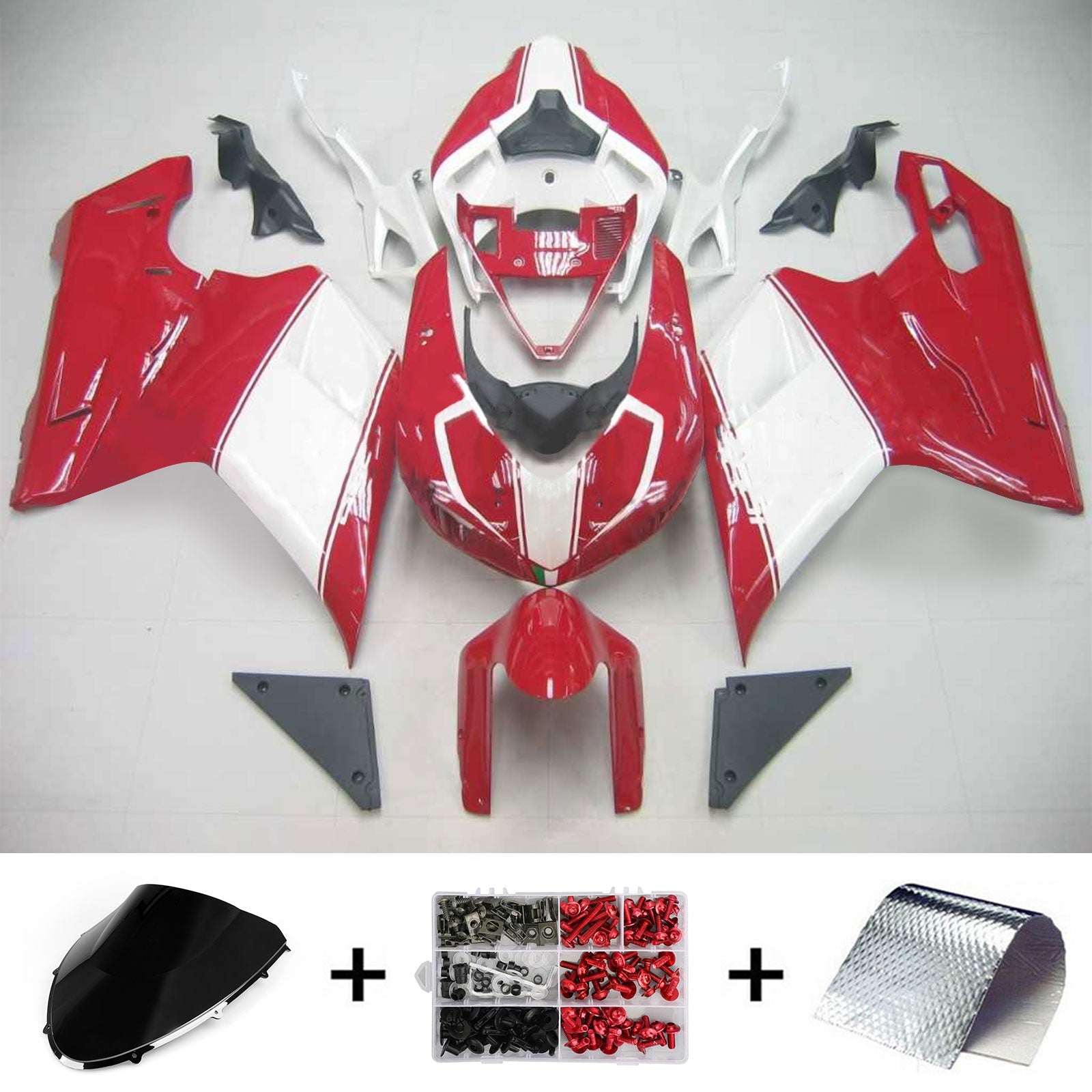 Amotopart Ducati 1098 1198 848 2007-2011 Fairing Kit Bodywork ABS