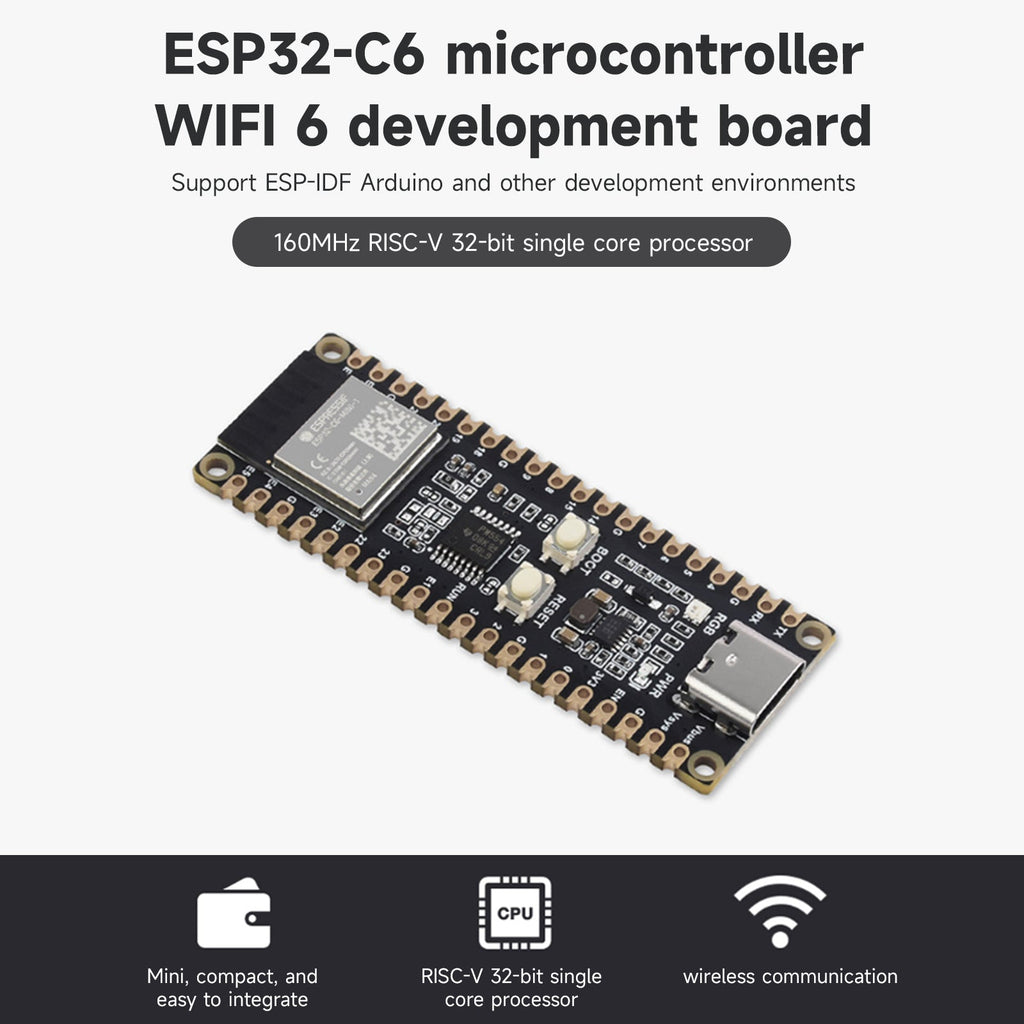 ESP32-C6 Microcontroller Development Board 160MHz Single Core Processo