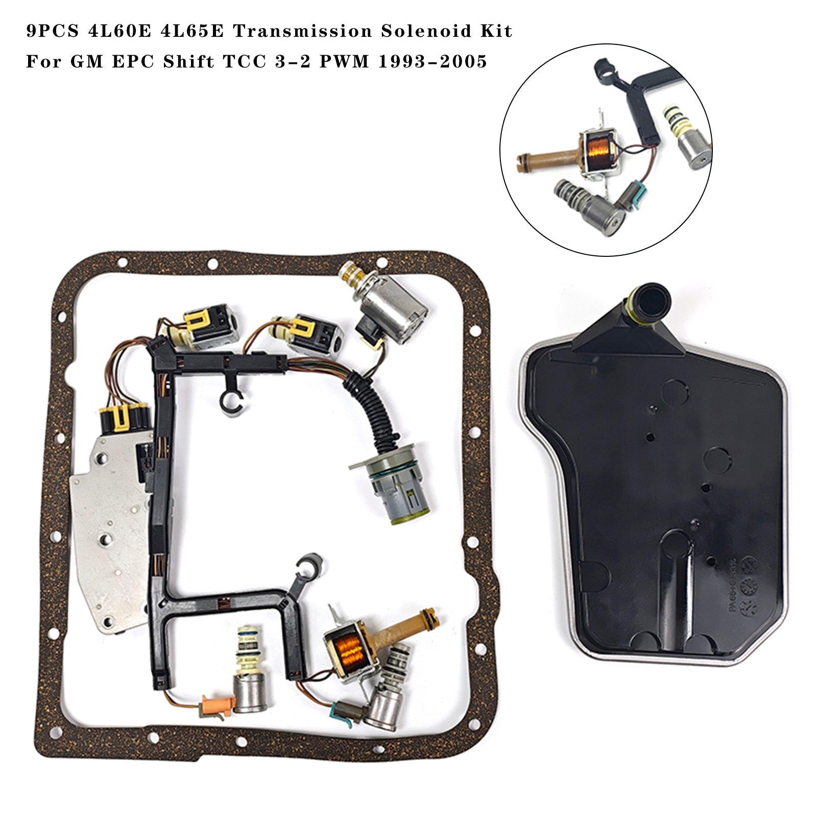 GM EPC Shift TCC 3-2 PWM 93-2005용 4L60E 4L65E 변속기 솔레노이드 키트 9개