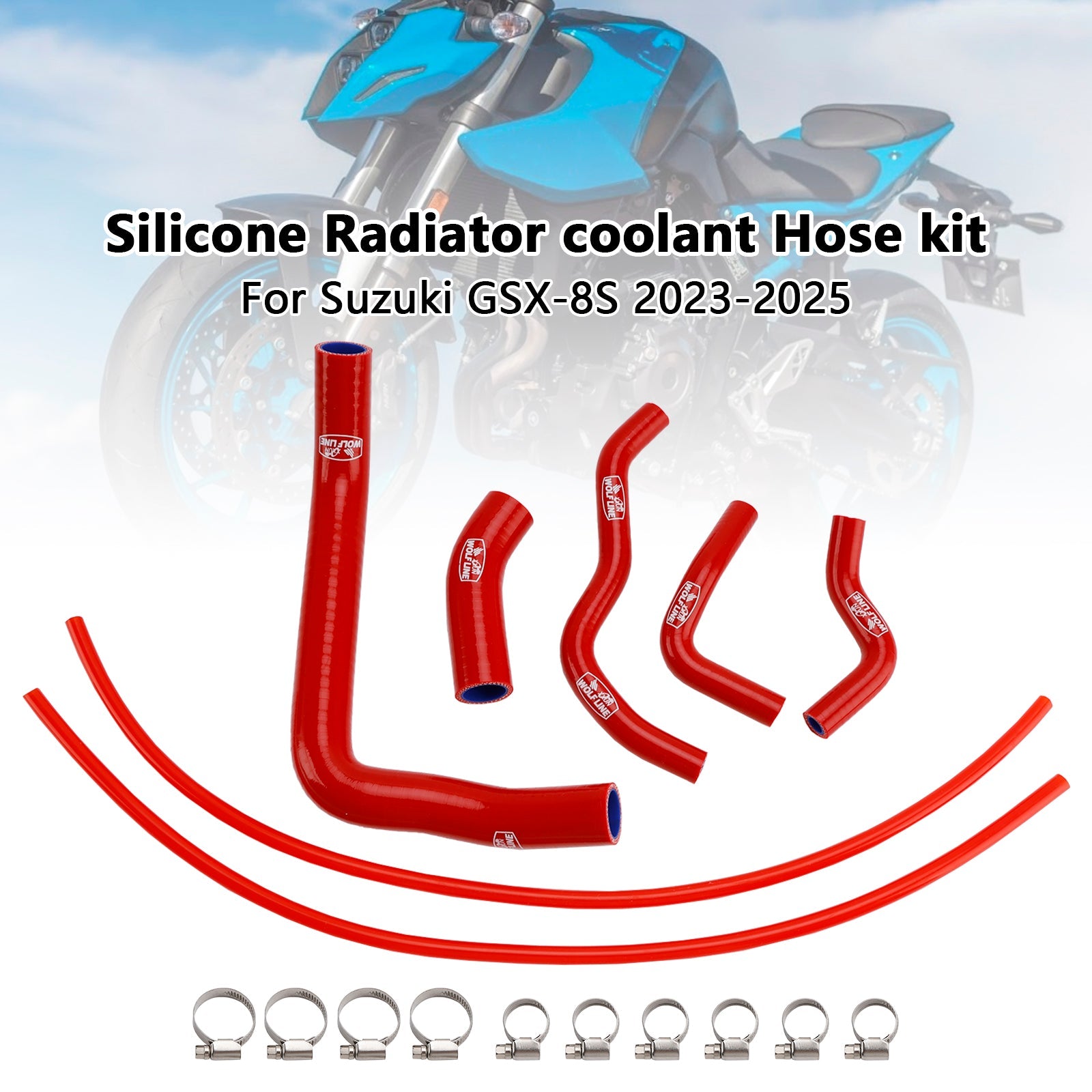 2023-2025 Suzuki GSX-8S Silicone Radiator coolant Hose