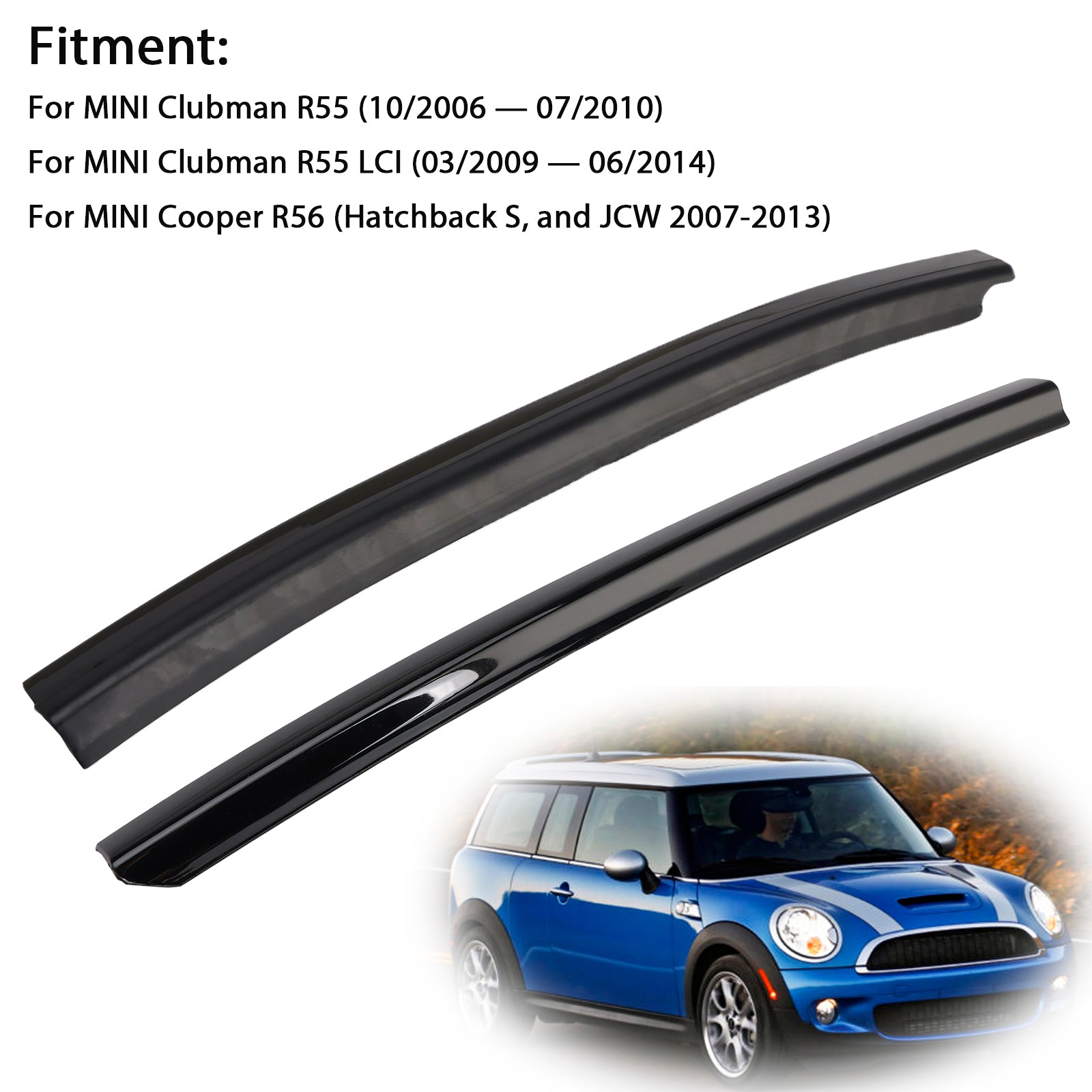 Left&Right Side Door Column Cover Pillar Trim For Mini Cooper R55 2007-14