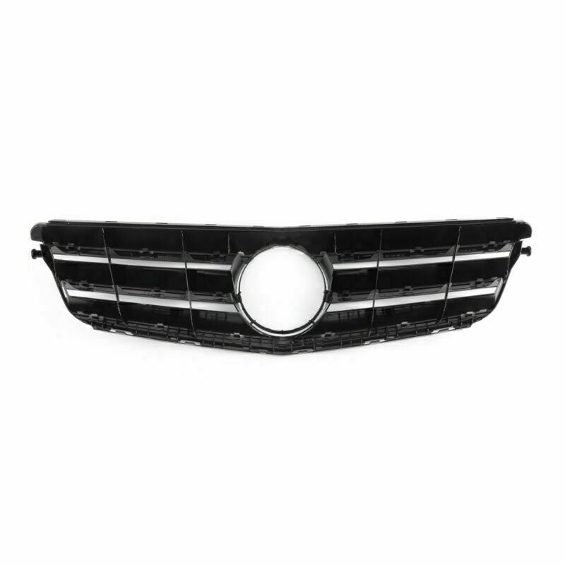 Front Bumper Grille Fit For Benz C Class W204 W/LED Emblem C300/C350 08-14 Blk