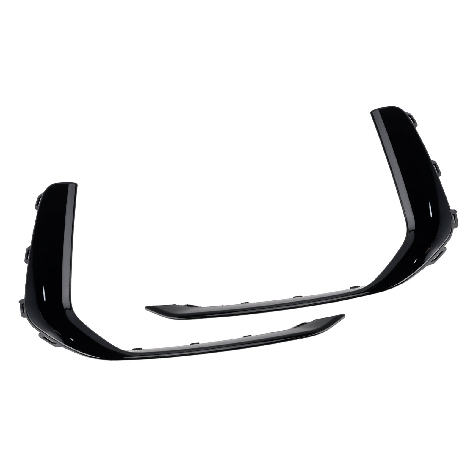 2019-2023 Audi A6 C8 S-Line S6 2PCS Front Fog Light Lamp Trim Black