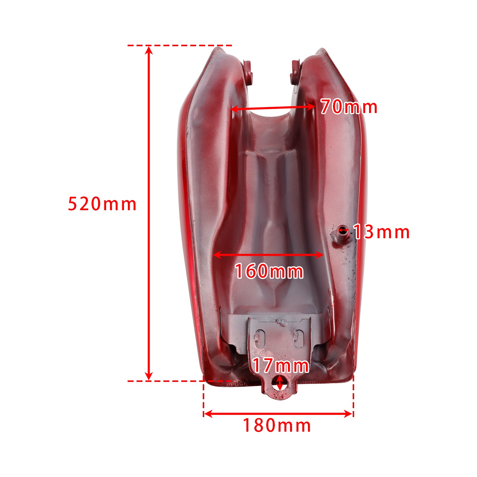 CLASSIC RETRO GAS FUEL TANK RED FOR HONDA CG 125 CAFE RACER BOBBER