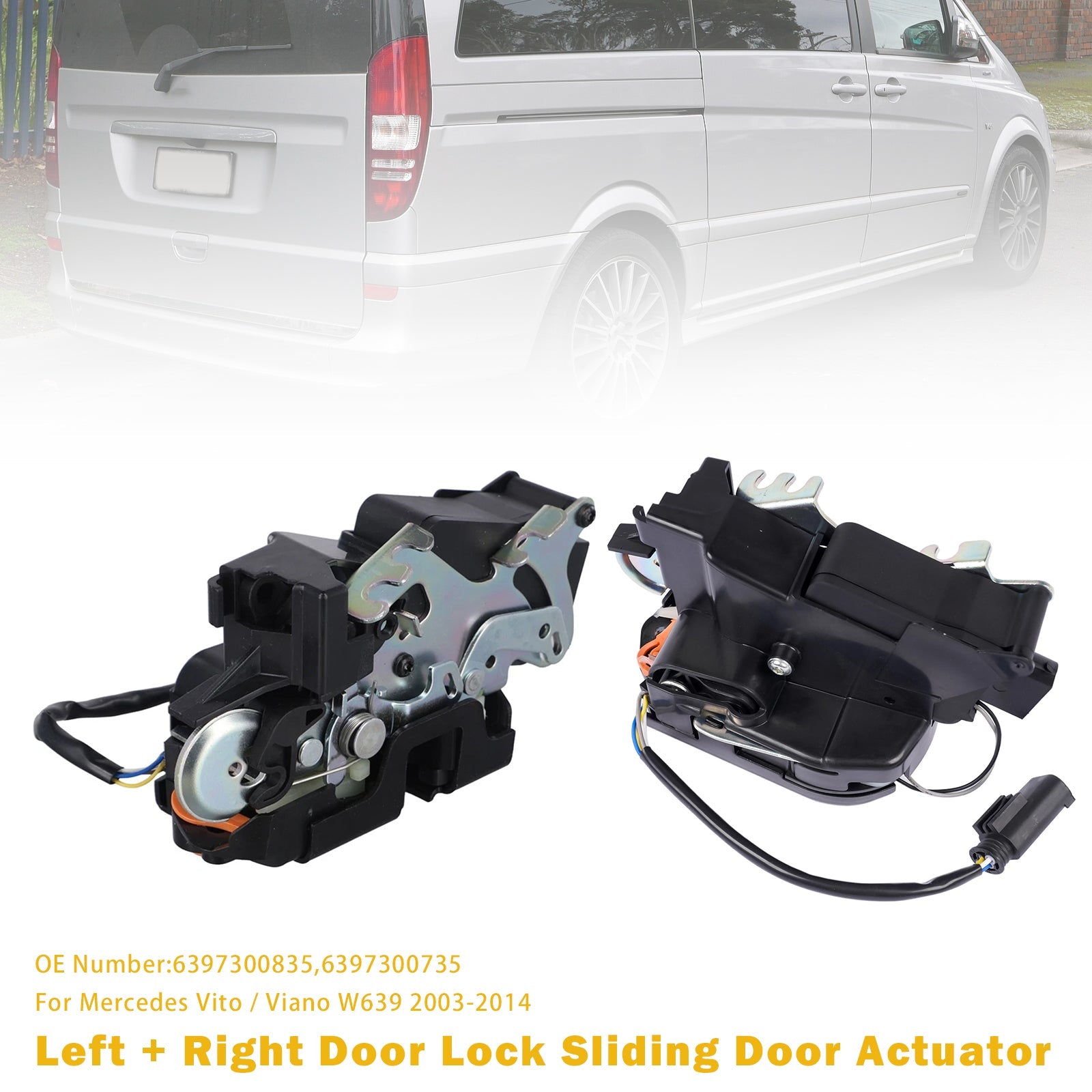 2003-2014 Mercedes Vito Viano W639 2x Door Lock Sliding Door Actuator 6397300835