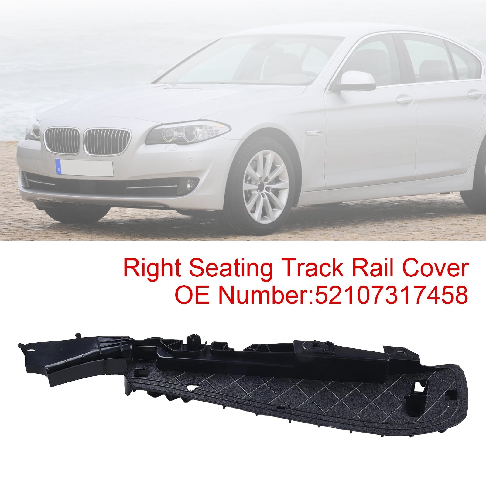 Right Support Seating Track Rail Cover 52107317458 Fit For BMW 5 7 Series