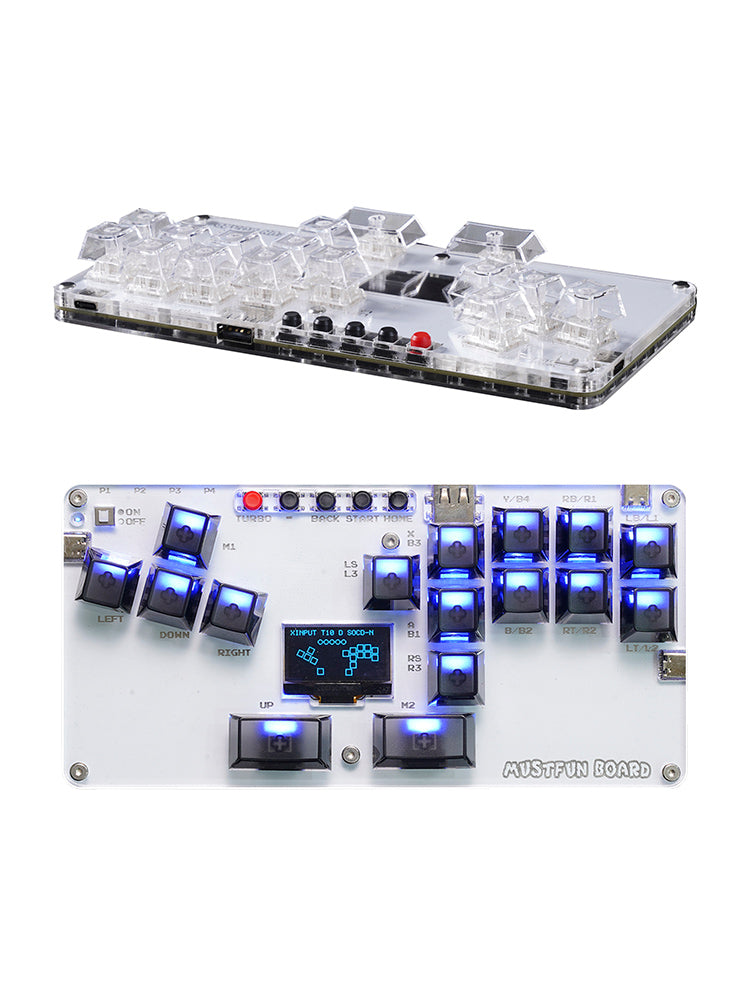 MustFun Hitbox Mini Stickless Controller Suitable For PC/PS3/PS4/Switc