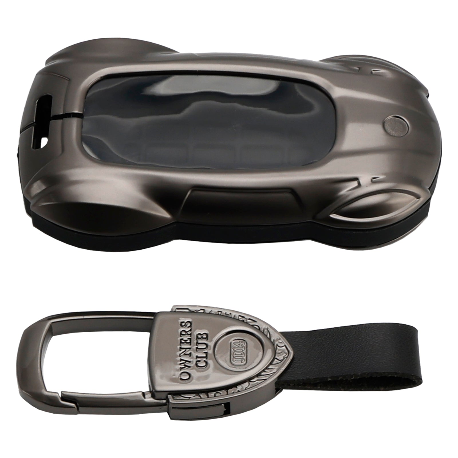 Leather Alloy Zinc Car Key Gray Case Cover For Lexus ES260h/RX350h/LS500h