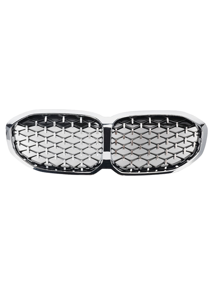Front Kidney Grille Grill For BMW 1 Series F40 19-23 Silver Diamond Style