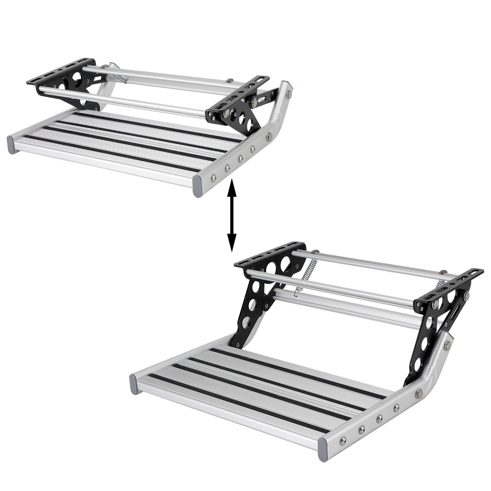 Aluminum Manual Pull Out Drop Down Folding Step Motorhome RV Campervan