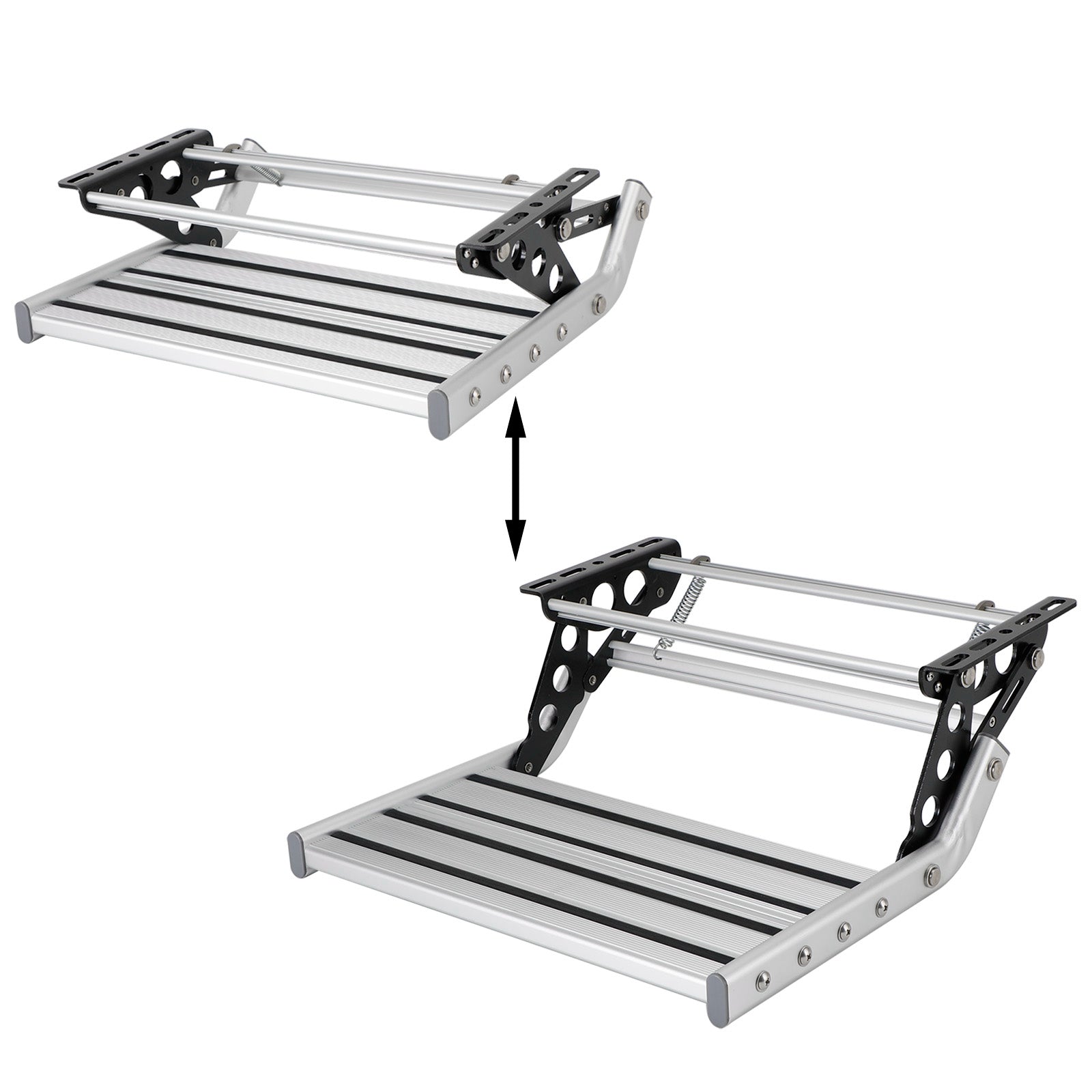 Aluminum Manual Pull Out Drop Down Folding Step Motorhome RV Campervan Caravan