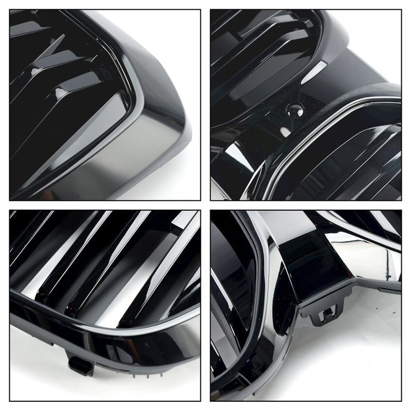 BMW IX3 G08 LCI 2022+ Double Slat Gloss Black Front Kidney Grill Grille