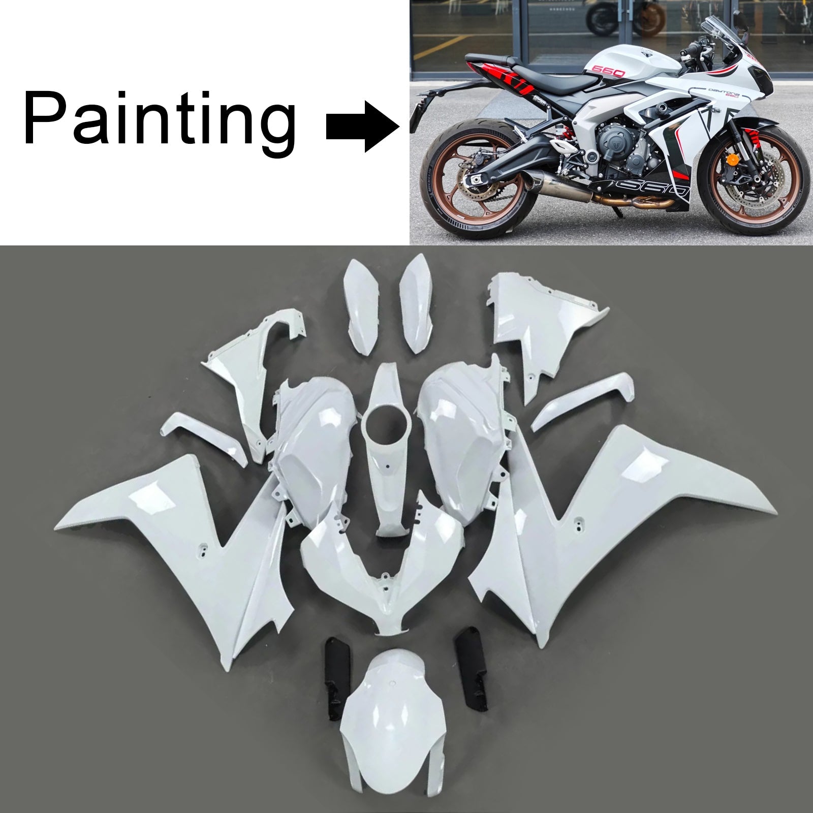 Injection Fairing Kit Bodywork Plastic ABS fit For Triumph Daytona 660 2024-2025