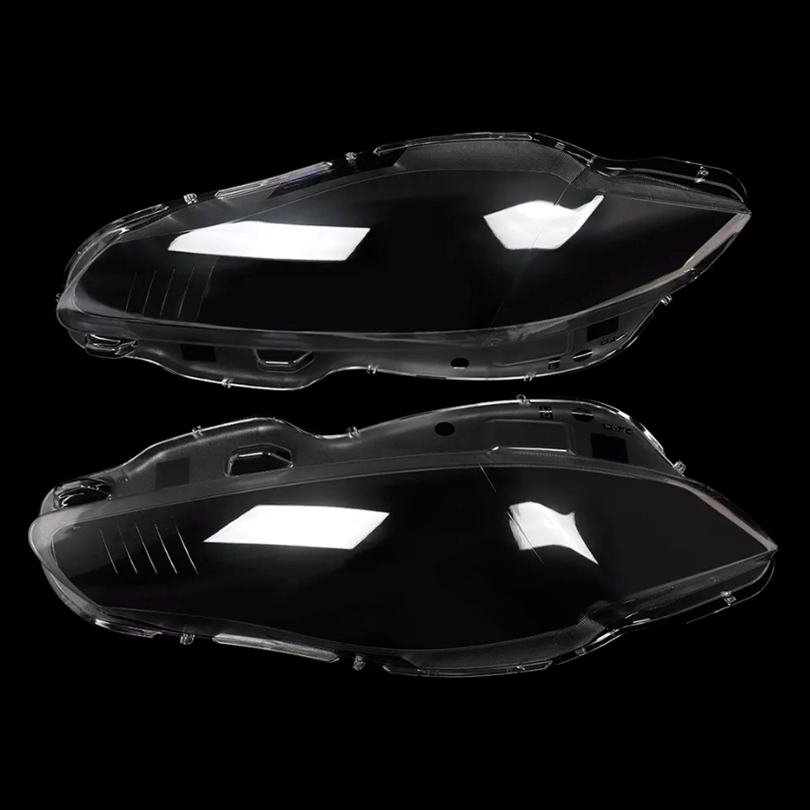2010-2019 Jaguar XJ XJL Pair Front Headlight Lens Cover Shell Clear