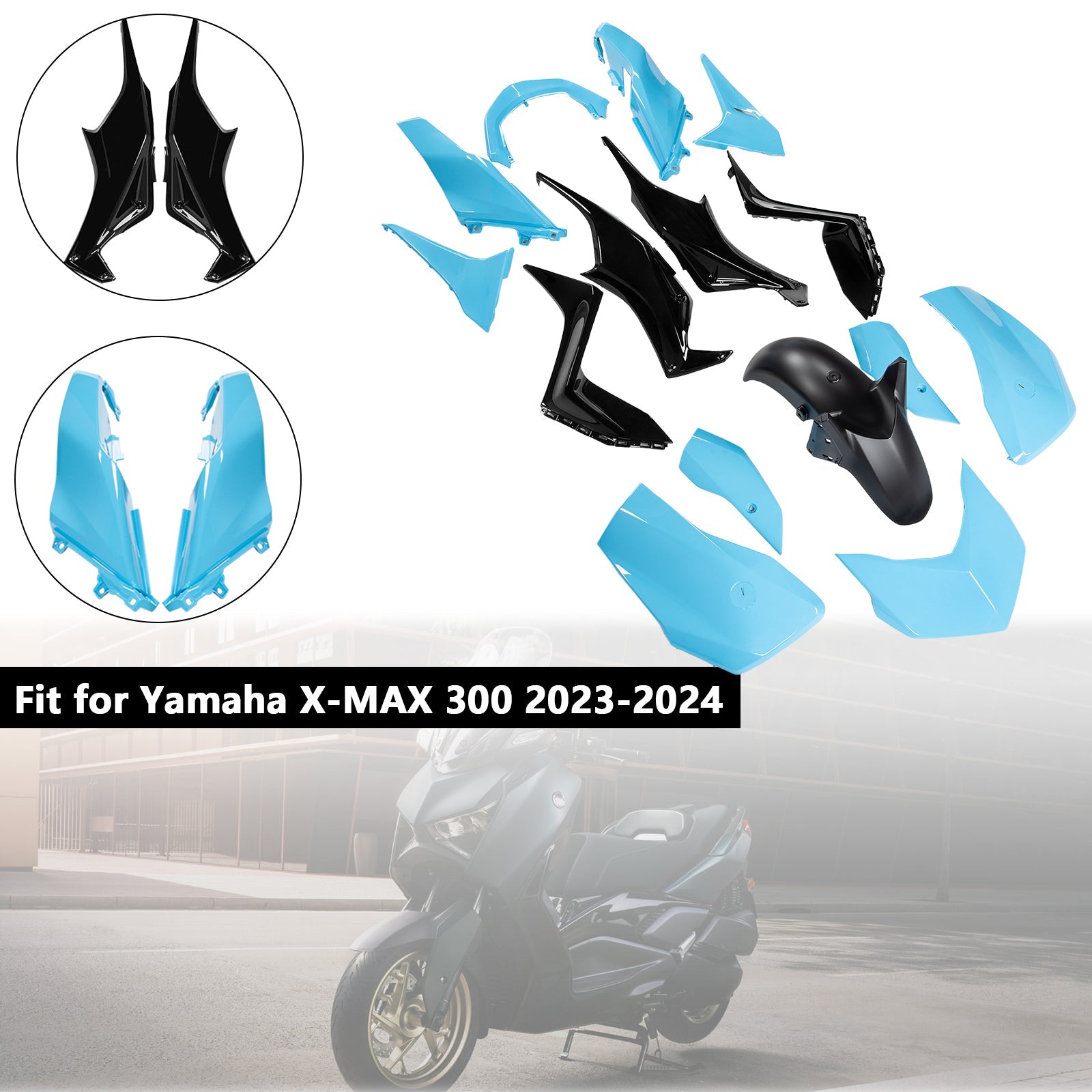 Injection ABS  Bodywork Fairing Kit for Yamaha X-MAX 300 XMAX 2023-2024 14#